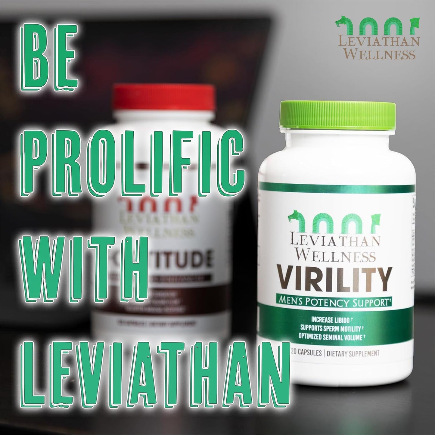 Leviathan Wellness Virility - Men's Potency Support Capsules, 120 Count