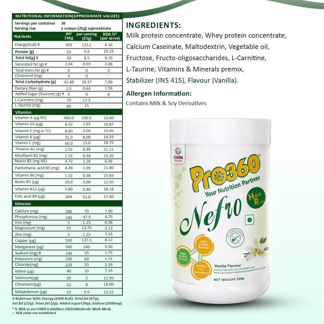 Generic NEF_ro Lp (FKA Nephro Lp) Low Protein Non-Dialysis Care Supplement Powder, 1 Count