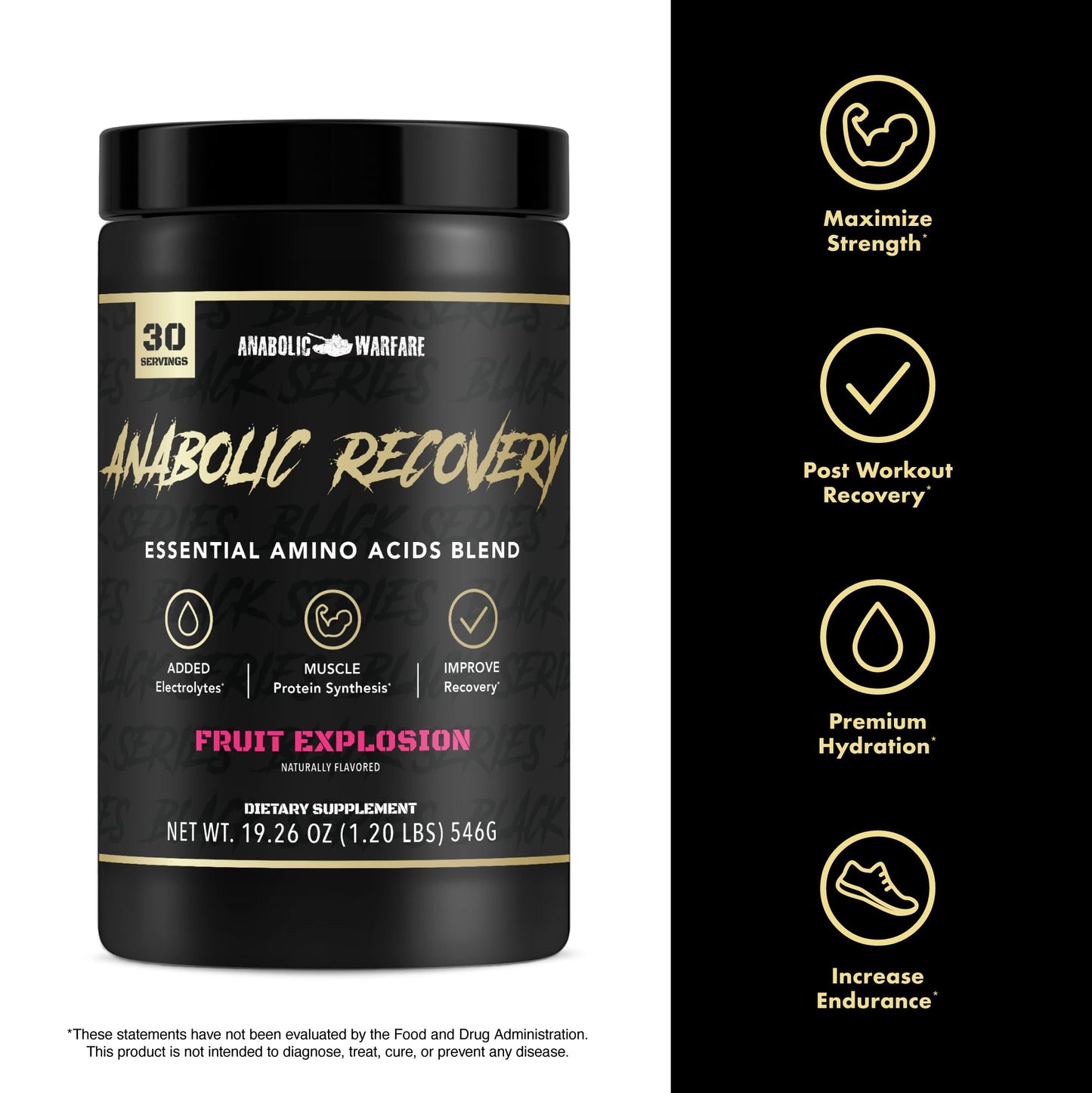 Anabolic Warfare Anabolic Recovery Powder Strawberry Watermelon 1.19 Pound