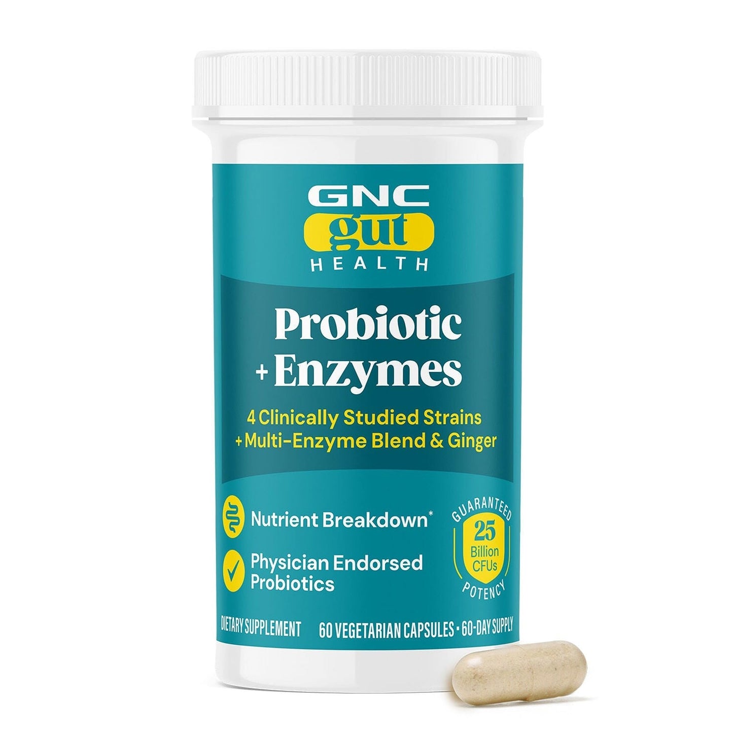 GNC Probiotic 25B with Enzymes Capsules 60