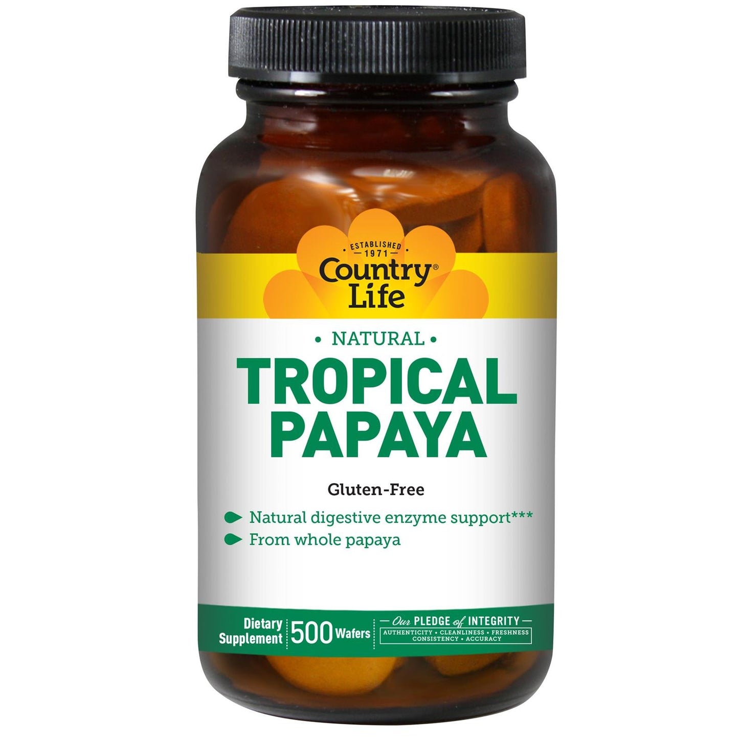 Country Life Papaya Tabs Chewables 500