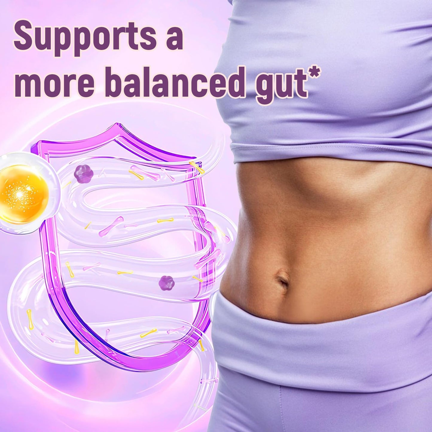 Migcopat 10G Fiber Gummies + Complete Gut Support Capsules, 210 Count