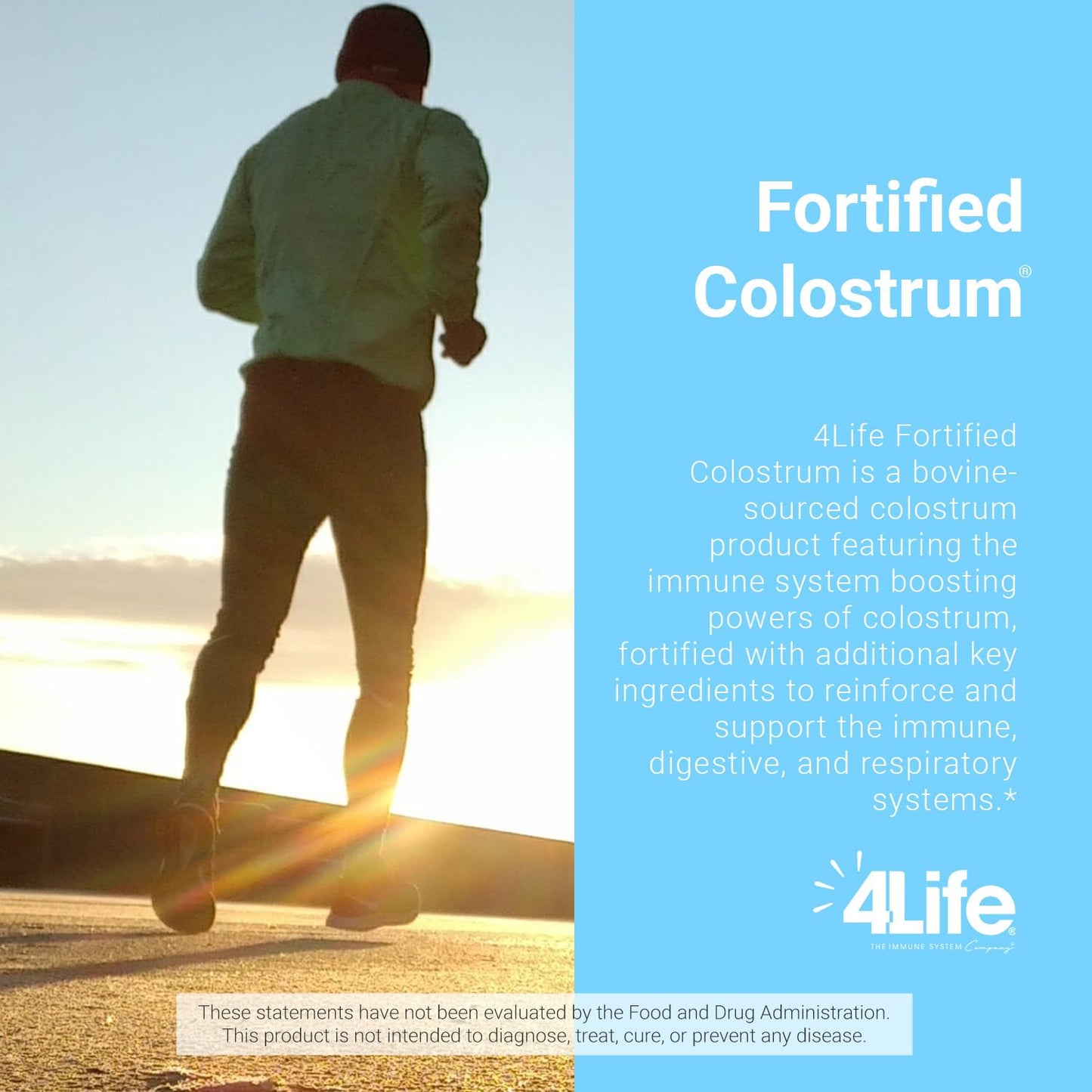 4Life Fortified Colostrum Immune, Respiratory & Gut Support with Lactoferrin Capsules, 60 Count