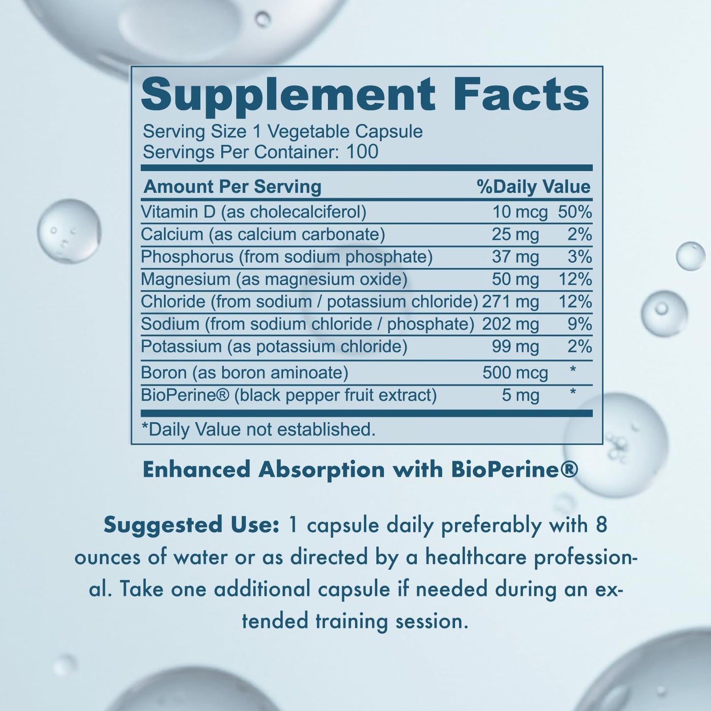 VHC Electrolyte Capsule 100 Count