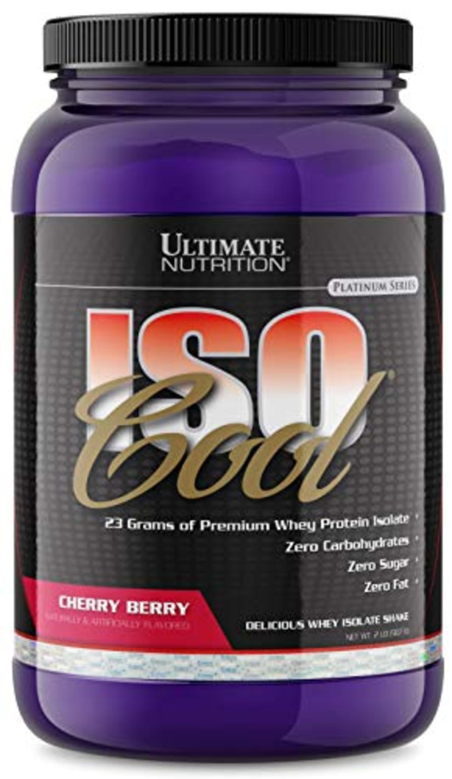 Ultimate Nutrition ISO Cool Whey Isolate Powder, Cherry Berry, 32 Servings