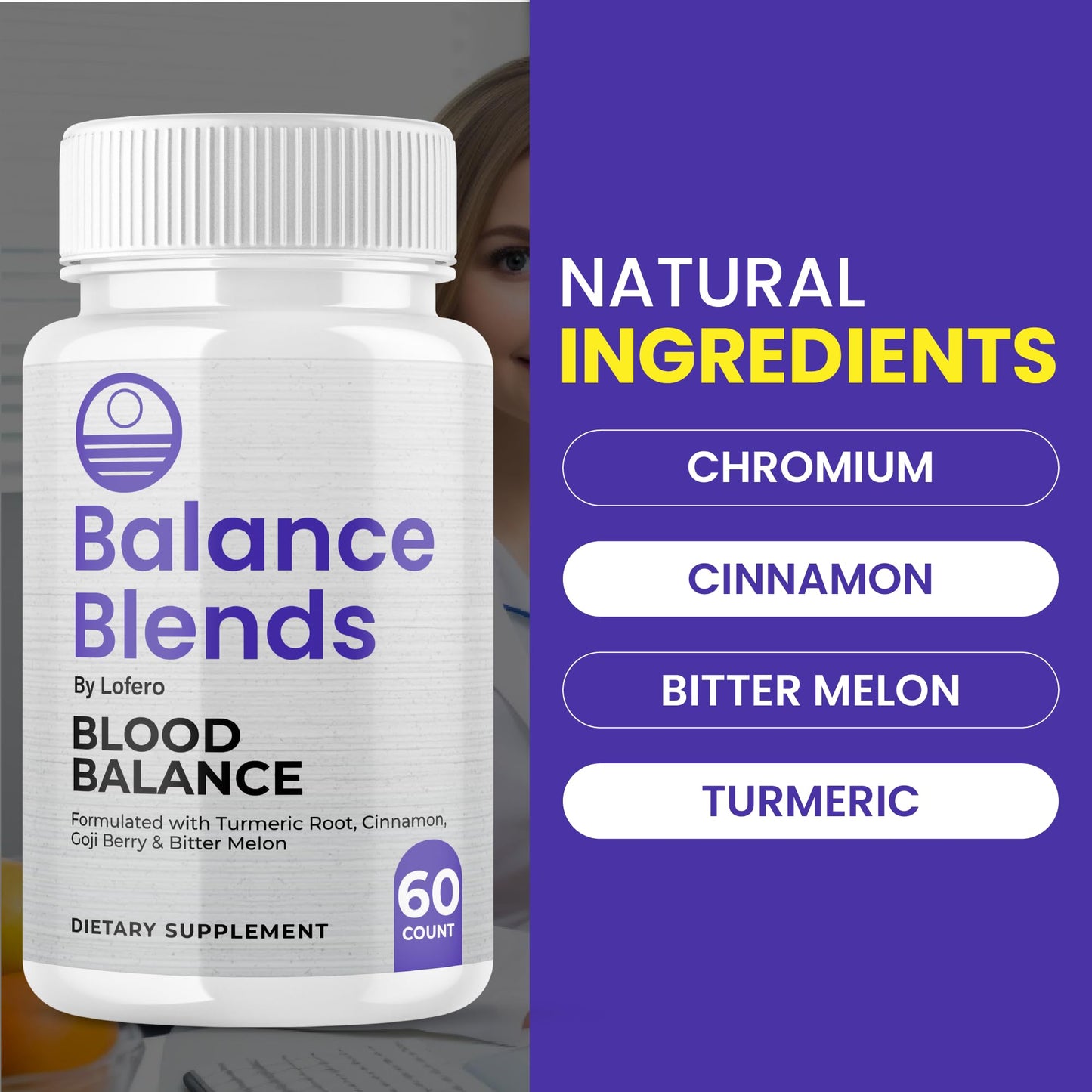 Lofero Balance Blends Flow Support Capsules, 60 Count