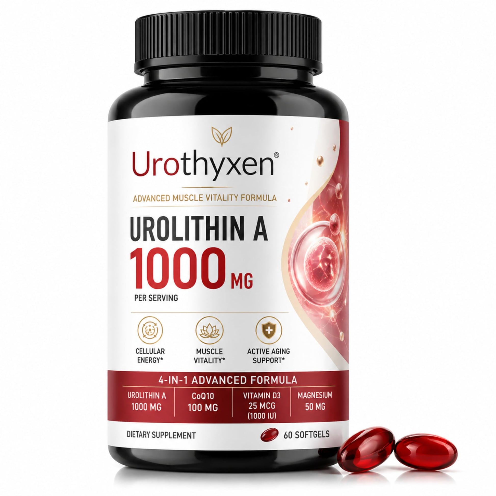 Urothyxen Urolithin A 1000mg Softgels 120 Count
