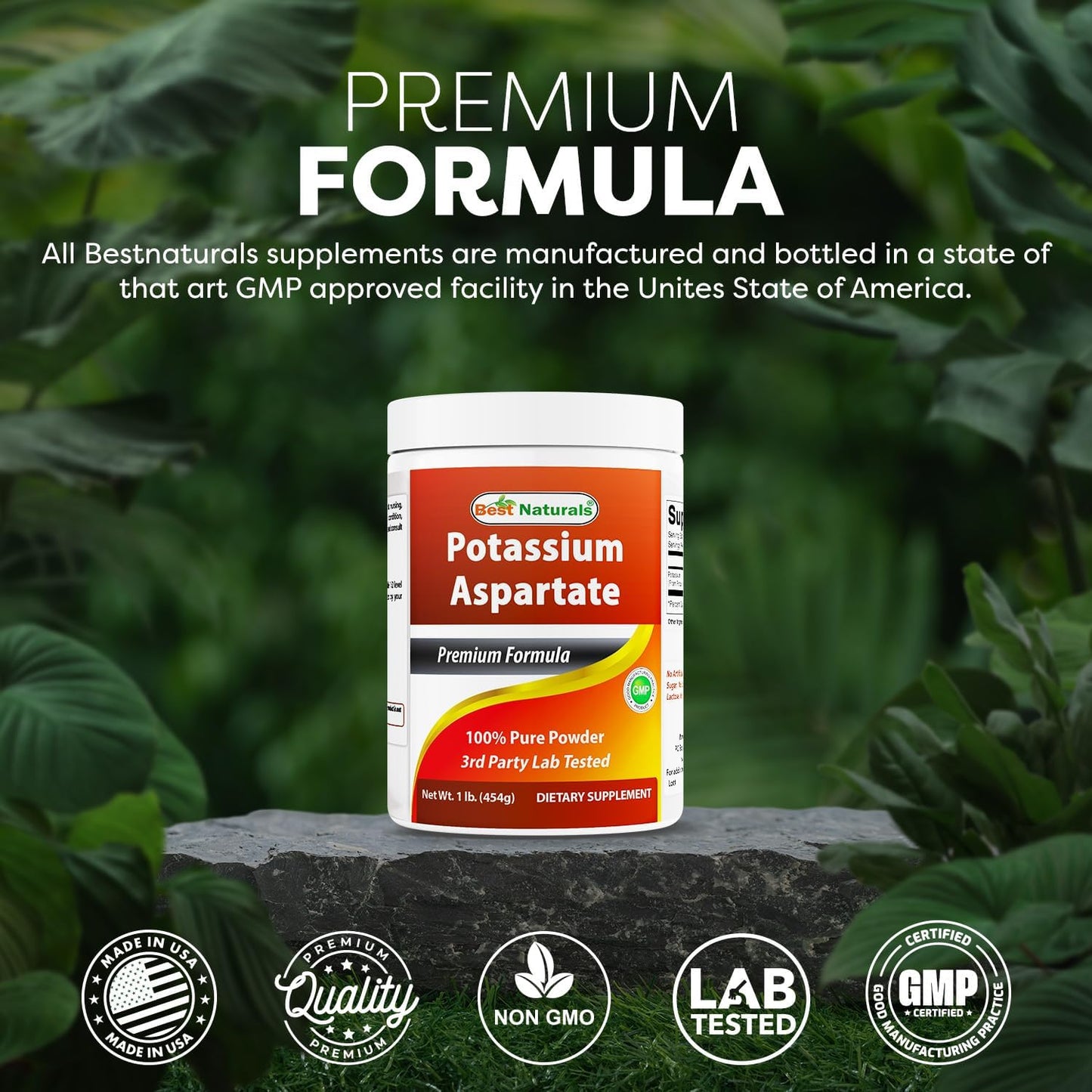 Best Naturals Potassium Aspartate Powder 16 Ounces