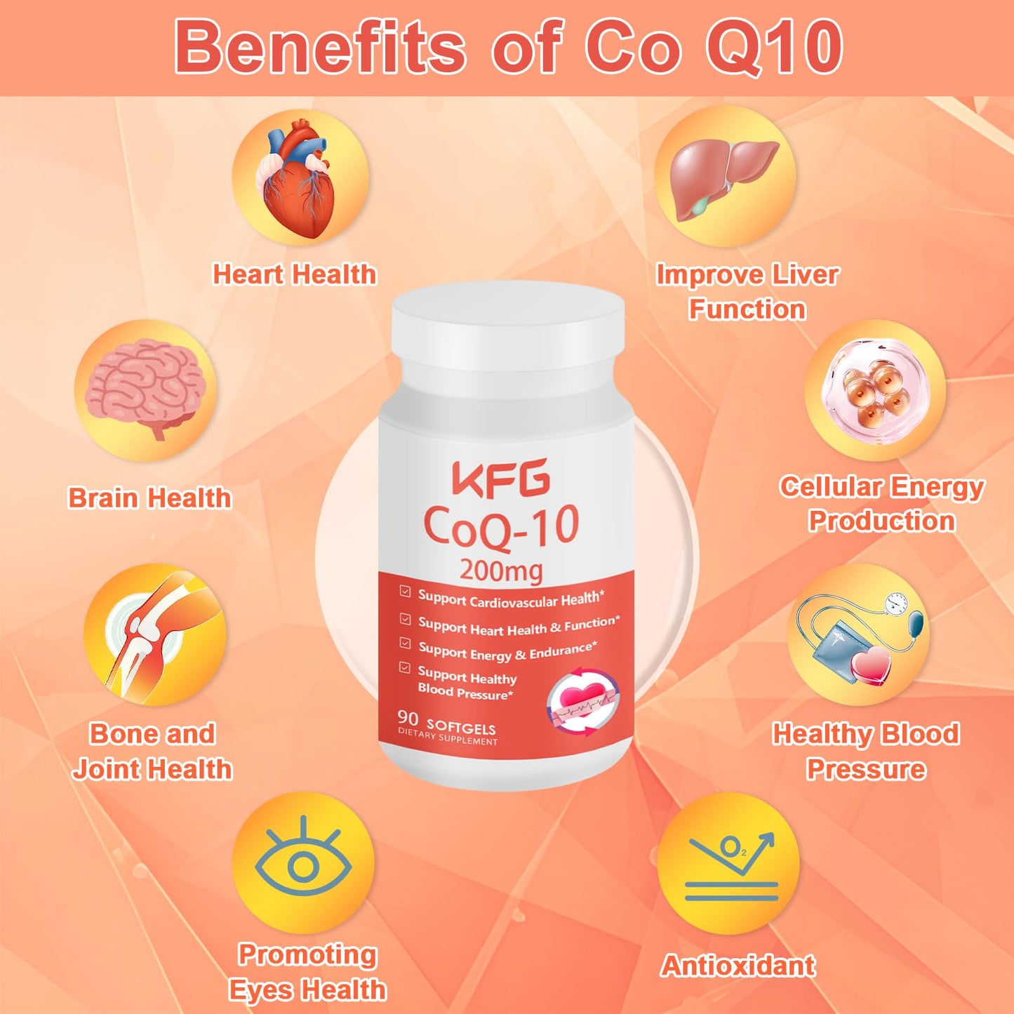 KFG CoQ10 200mg Softgel, 1 Count