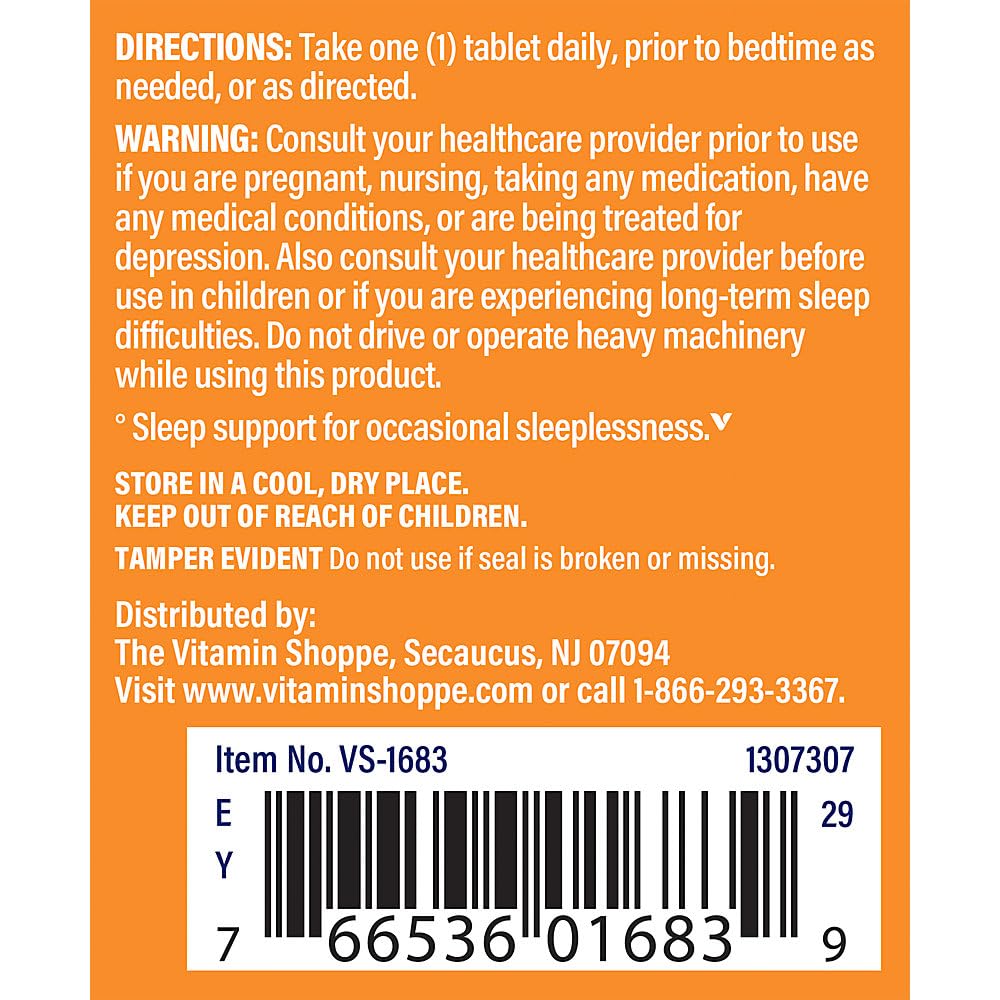 The Vitamin Shoppe Melatonin 3 mg Sustained Release, 240 Tablets