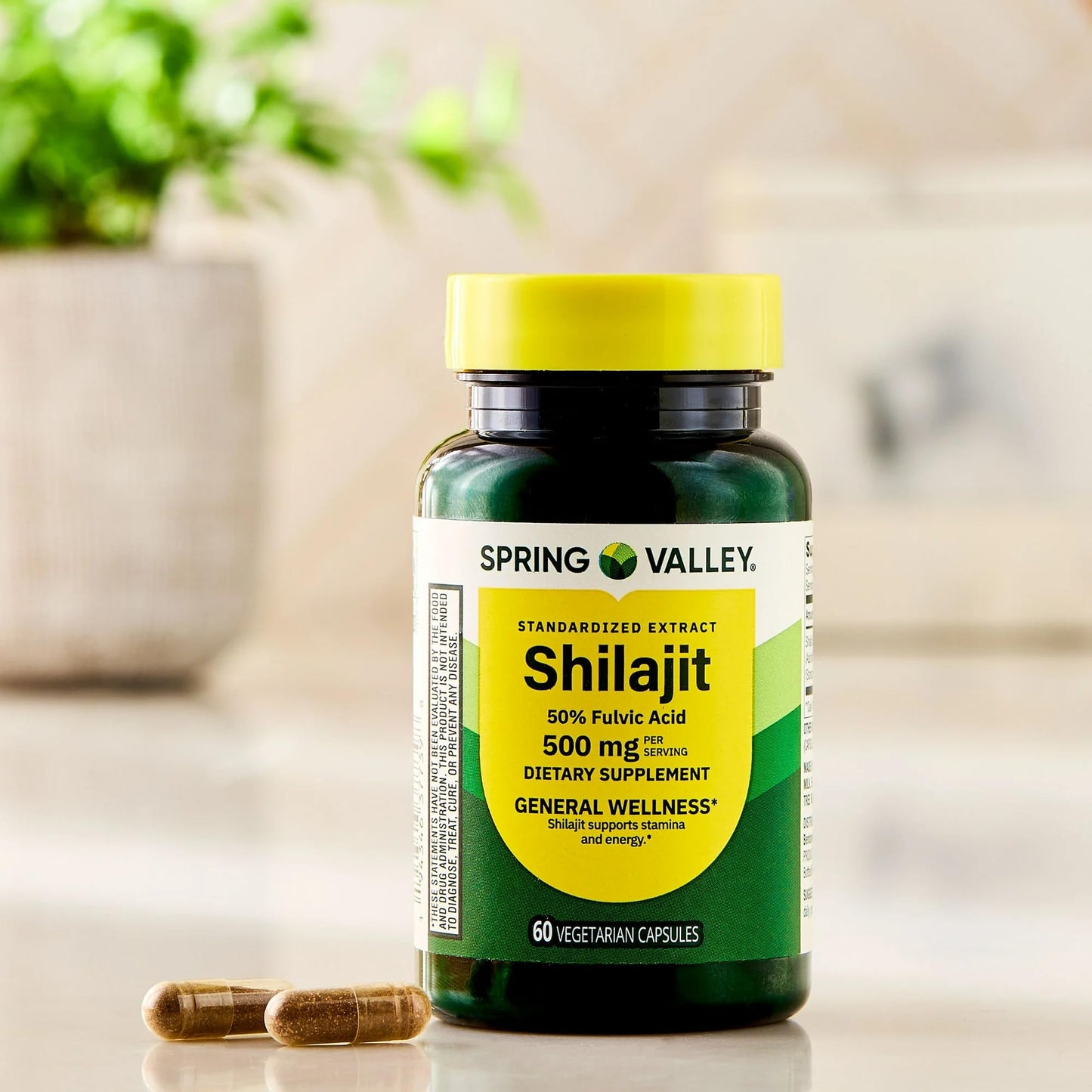SUREFECT Shilajit Extract Vegetarian Capsules - 500mg with 50% Fulvic Acid, 60 Count