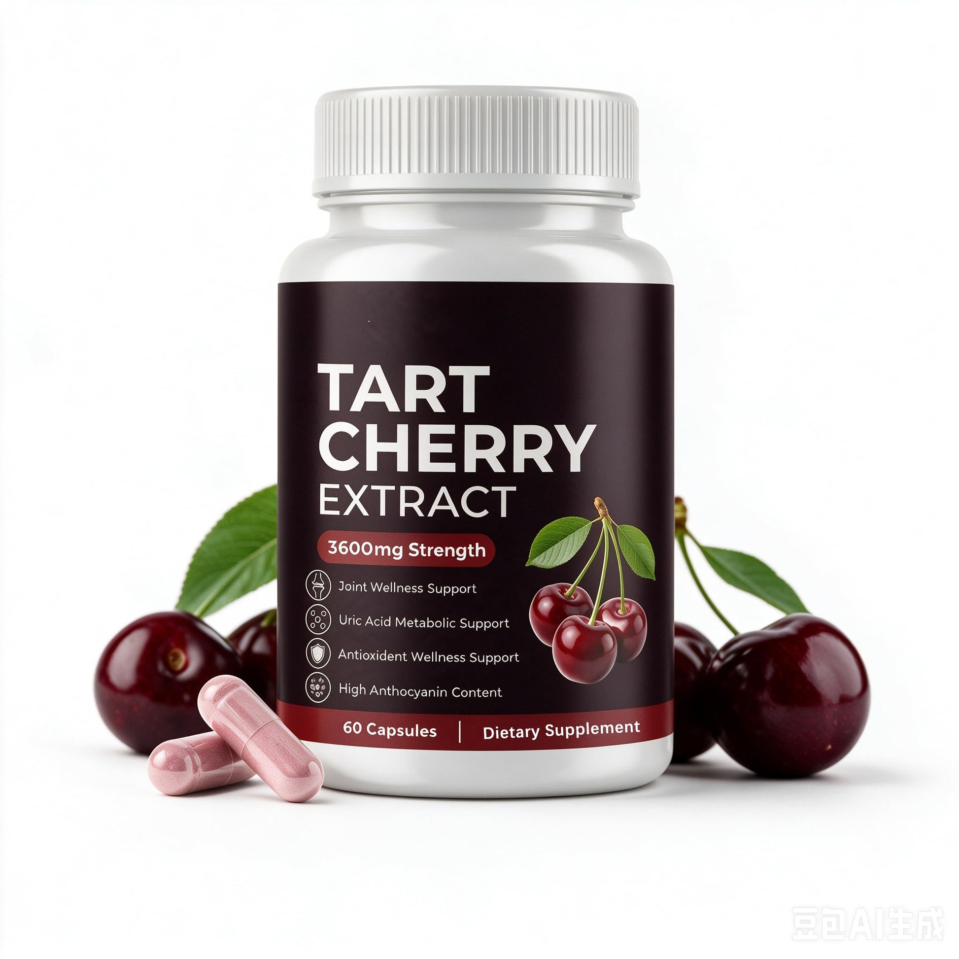 BLOUM Tart Cherry Cold Extract Capsules, 90 Count