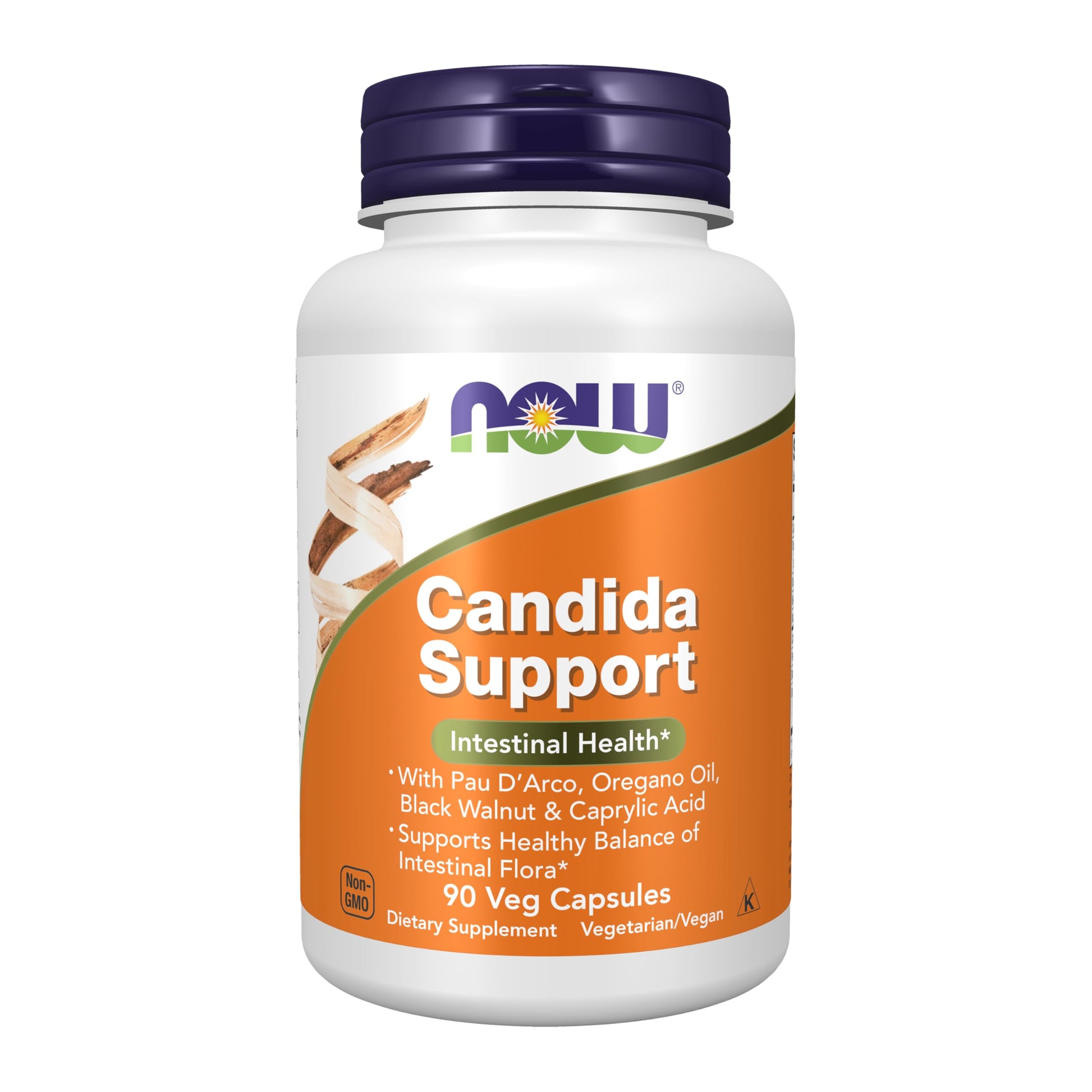 NOW Foods Bacillus Support with Pau D'Arco, Oregano Oil, Black Walnut & Caprylic Acid Capsules 3.5274