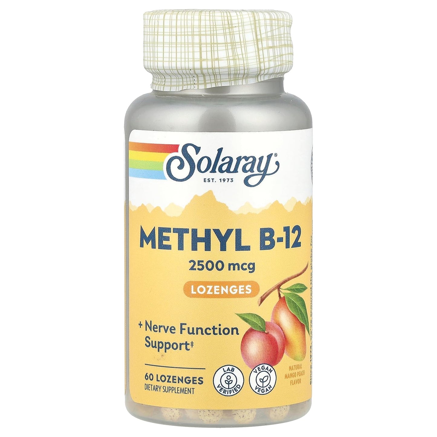 Solaray Vitamin B-12 Methyl Lozenge 60 Count