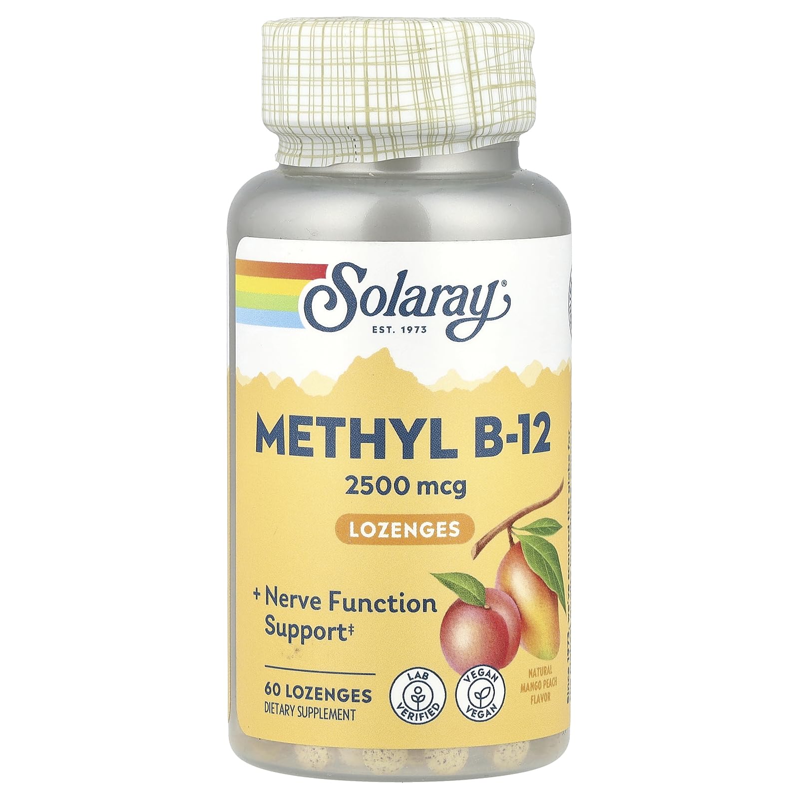 Solaray Vitamin B-12 Methyl Lozenge 60 Count