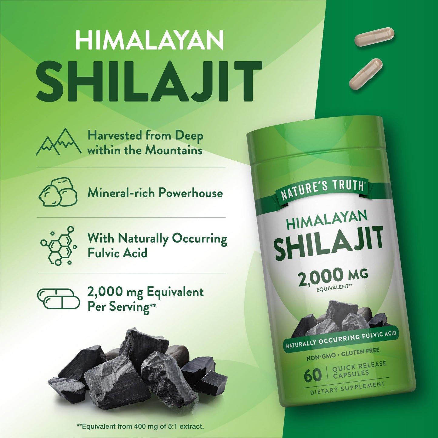 Nature's Truth Shilajit Capsule 60 Count
