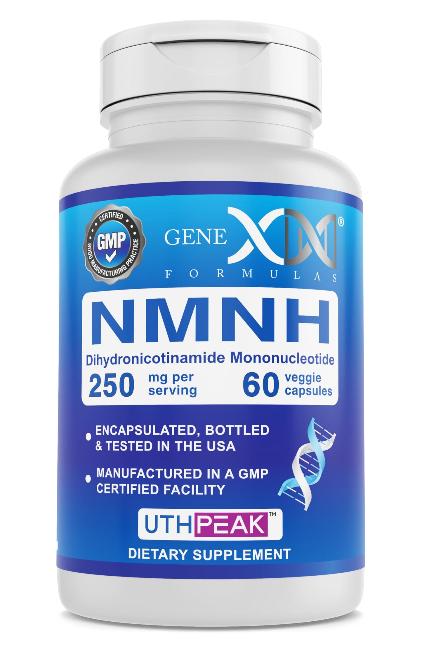 Genex Formulas NMNH 250mg NAD+ Precursor Capsules 60 Count