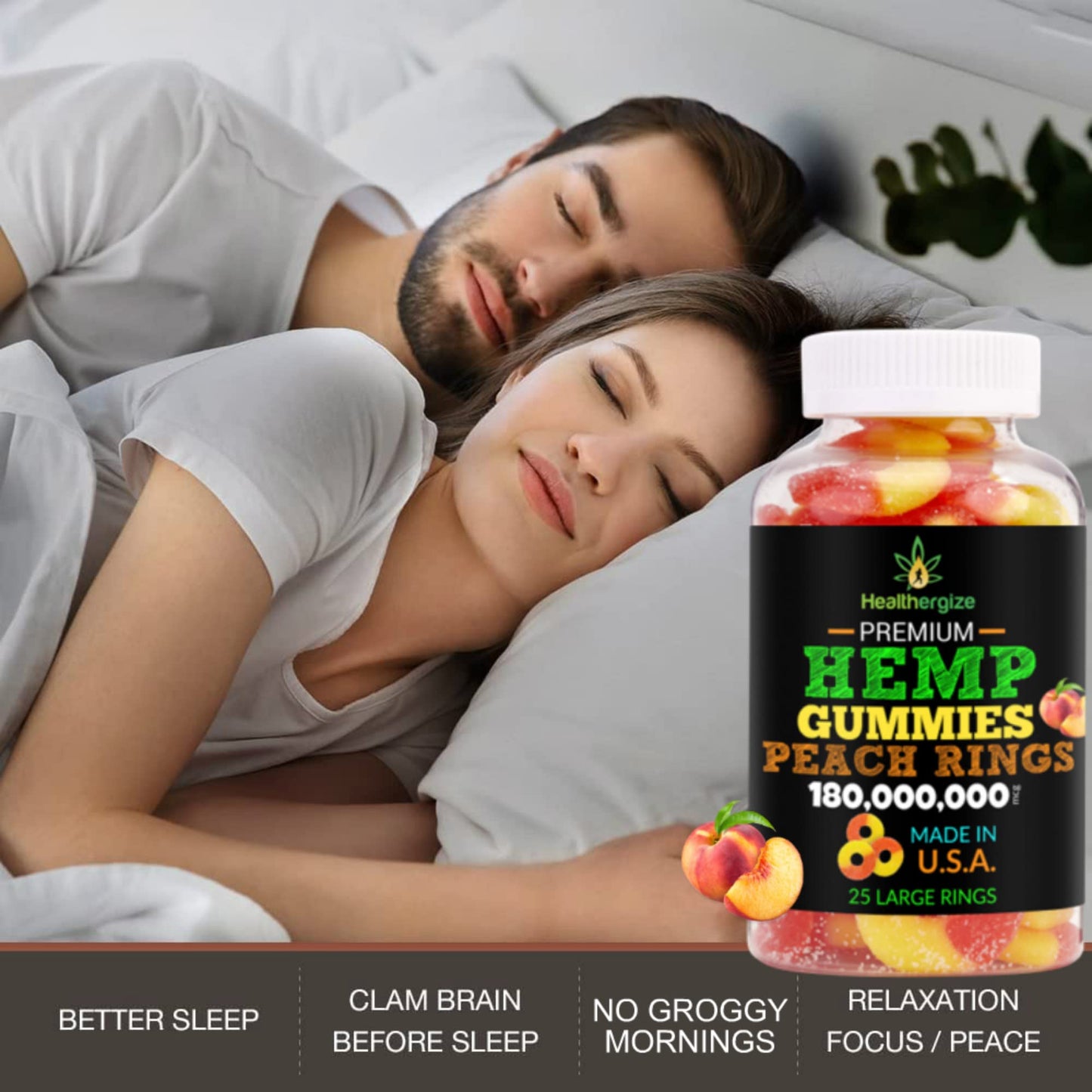 Healthergize Hemp Gummies Gummy 75 Count