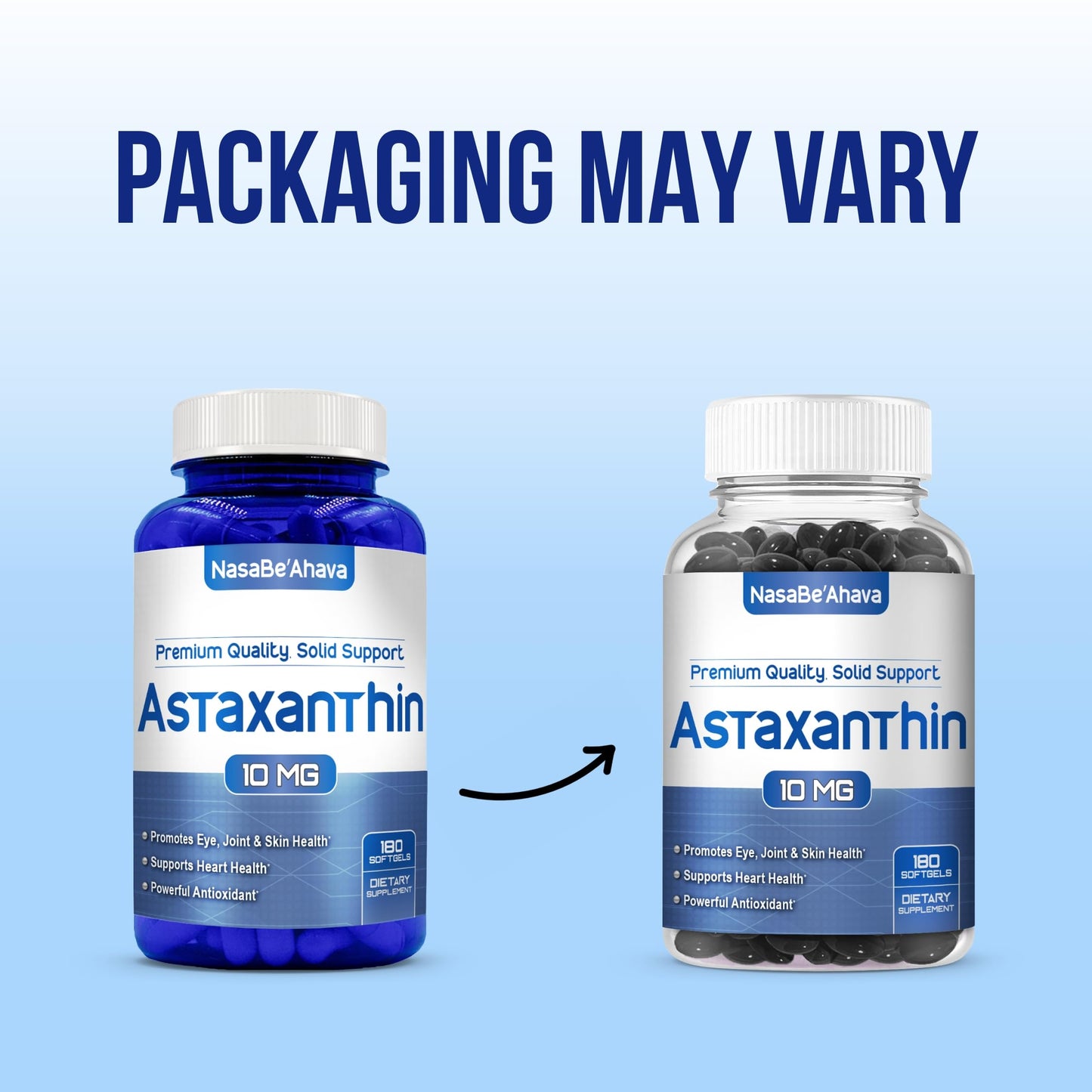 NasaBeahava Astaxanthin Supplement Capsule 180 Count