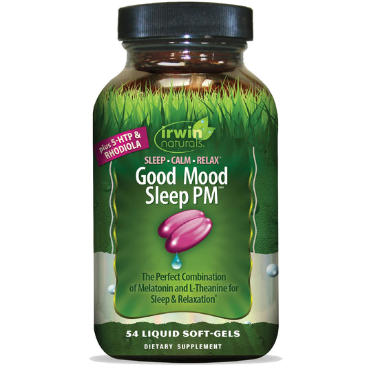 Irwin Naturals Melatonin Plus 5-HTP and Rhodiola Softgels 54 Count