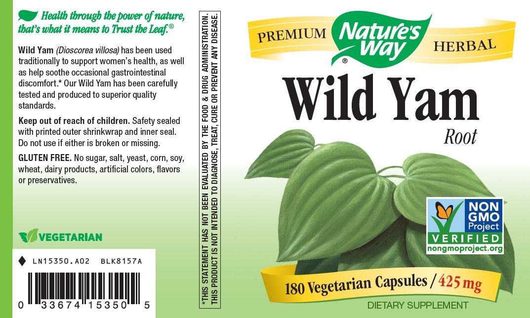 Nature's Way Wild Yam Capsules, 360 Capsules