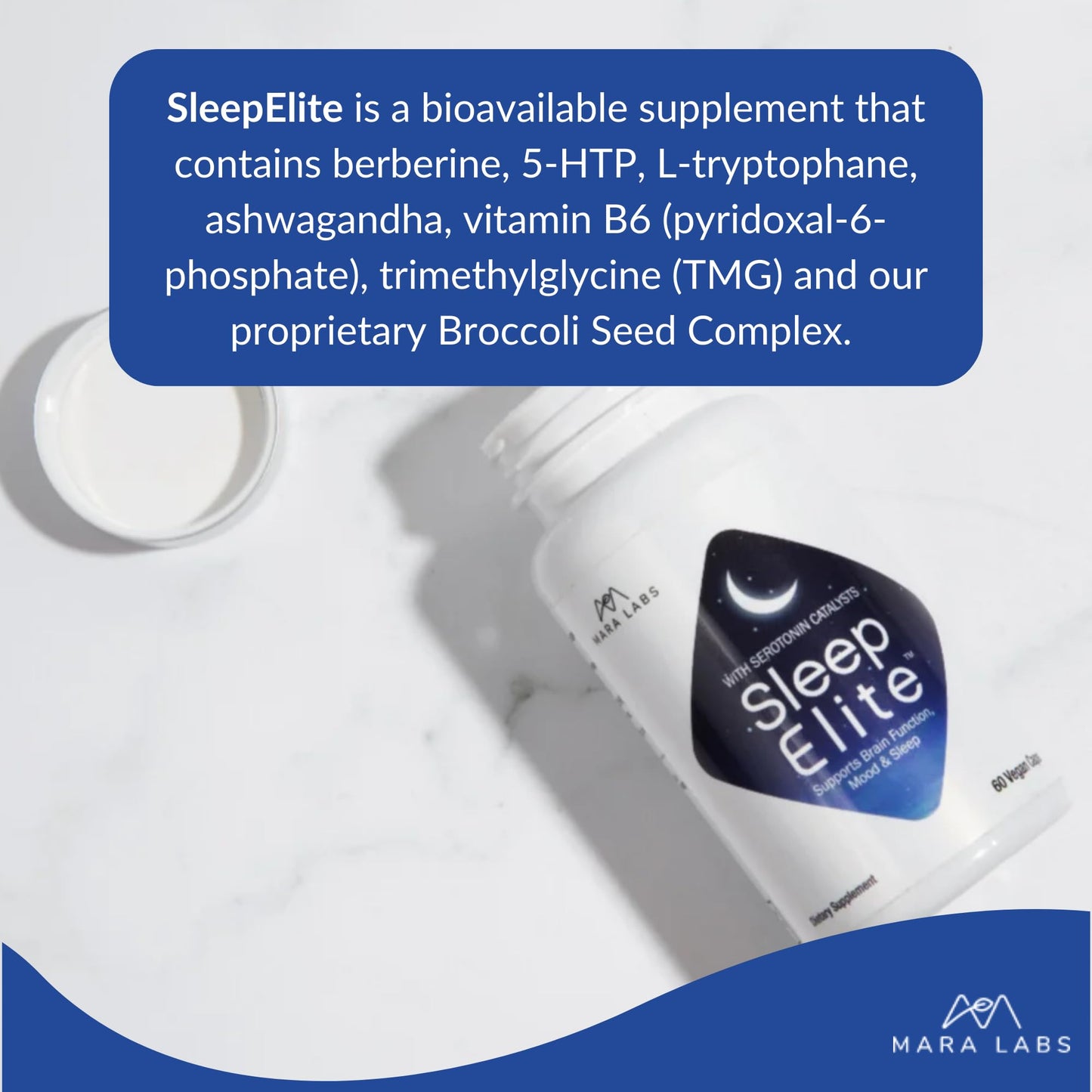 BrocElite Mara Labs SleepElite Capsules, 60 Capsules