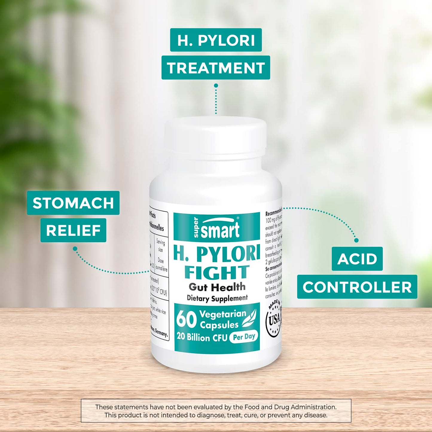 Supersmart H. Pylori Formula Bundle (Complete Action) Probiotic L. Reuteri w/ Mastic Gum 120 Capsules