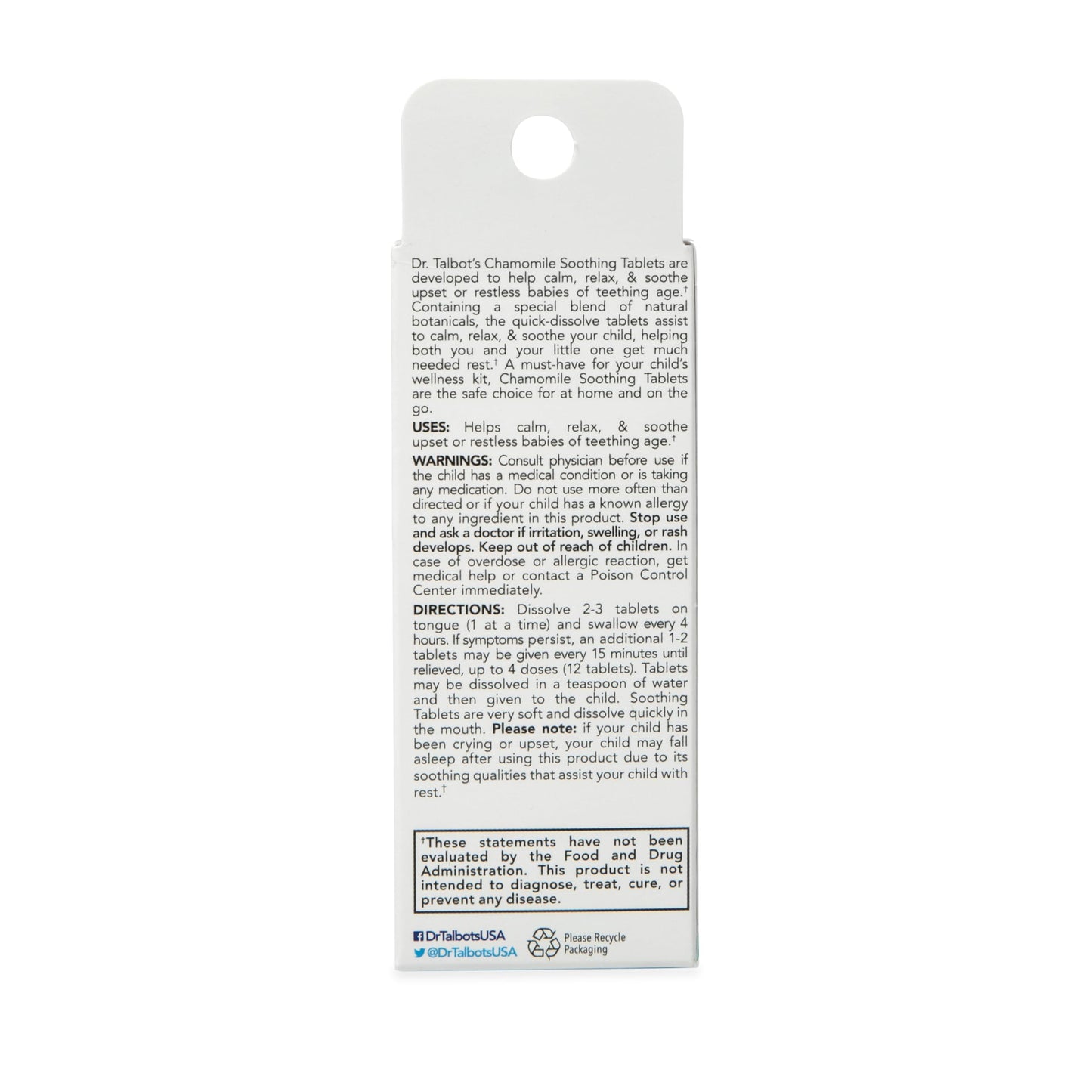 Dr. Talbot's Chamomile Soothing Tablets 2-Pack