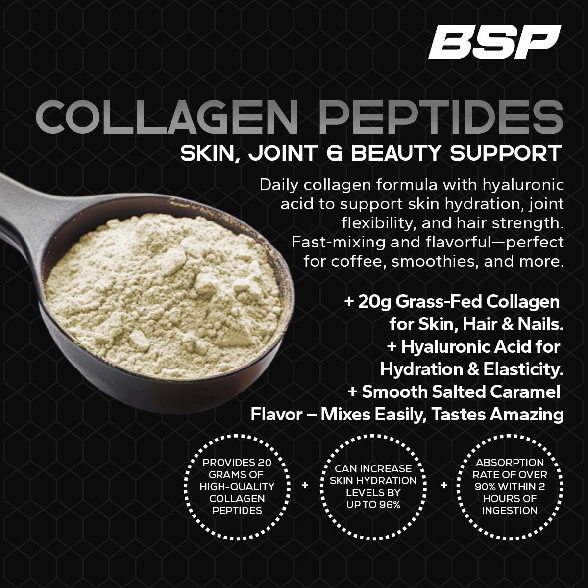 Benavidez Sports Performance Collagen Peptides Unflavored Powder 1.3 lb