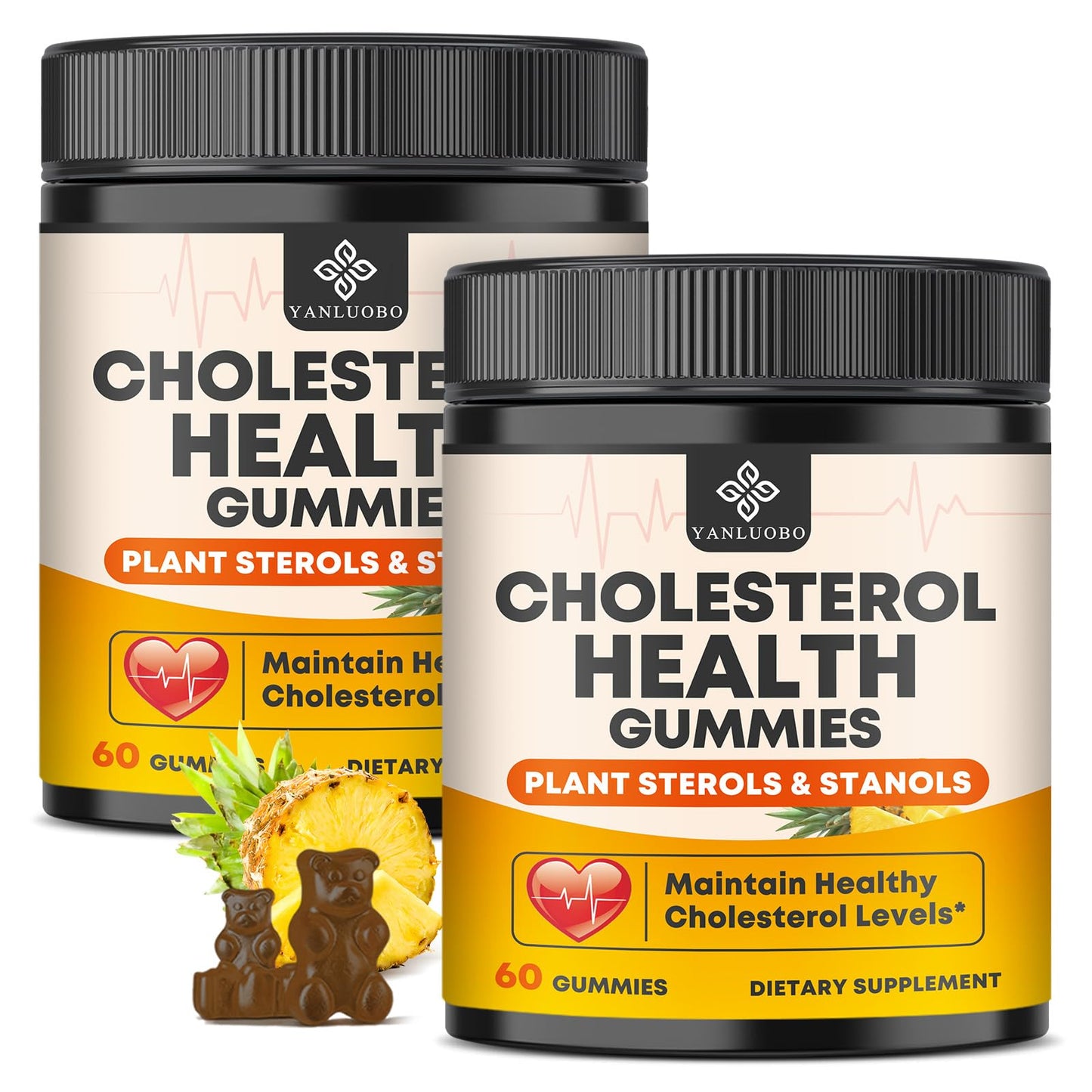 YANLUOBO Cholesterol Supplements Gummies 120 Count