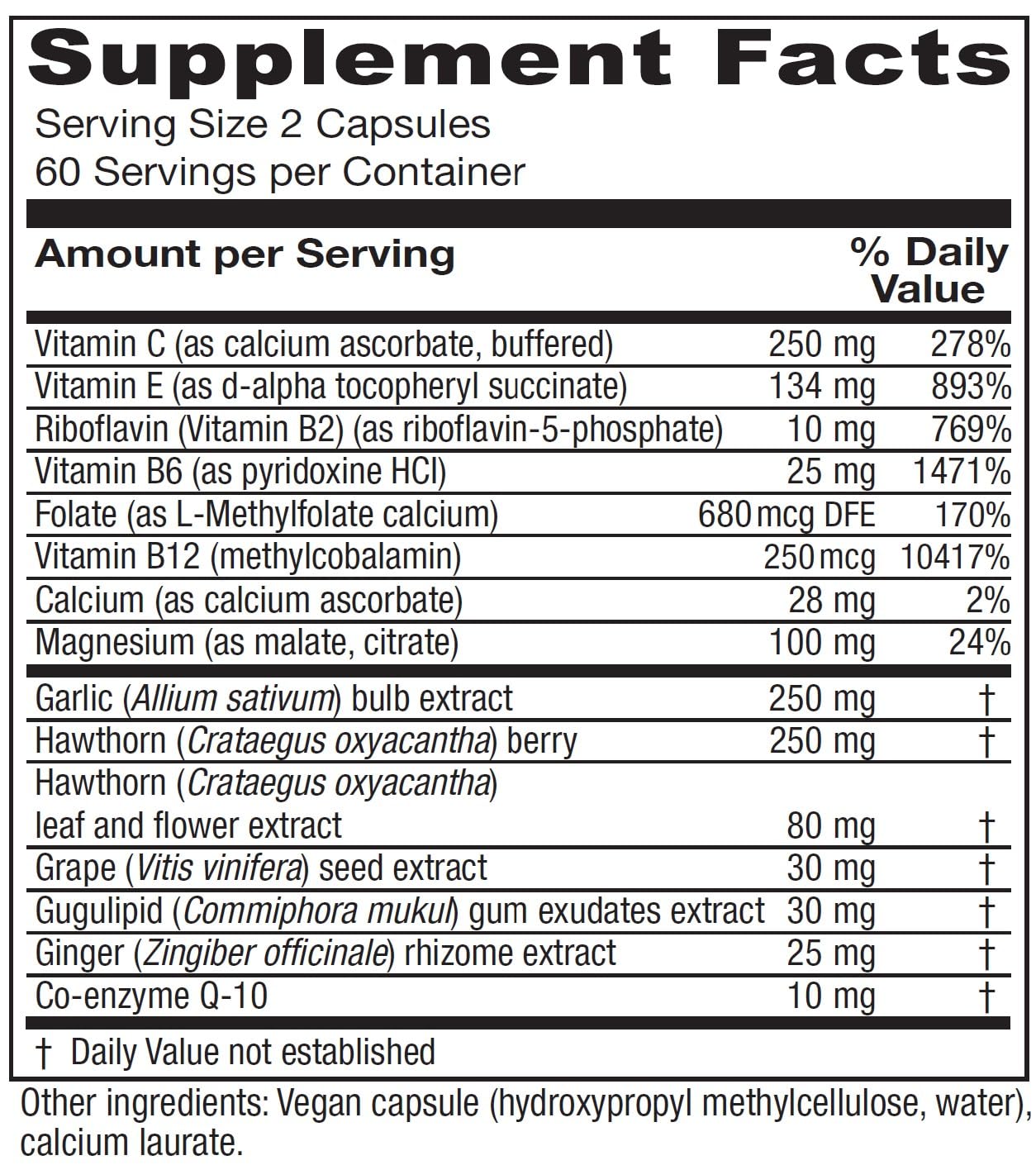 Vitanica CardioBlend Cardiovascular Support Vegan 120 Capsules
