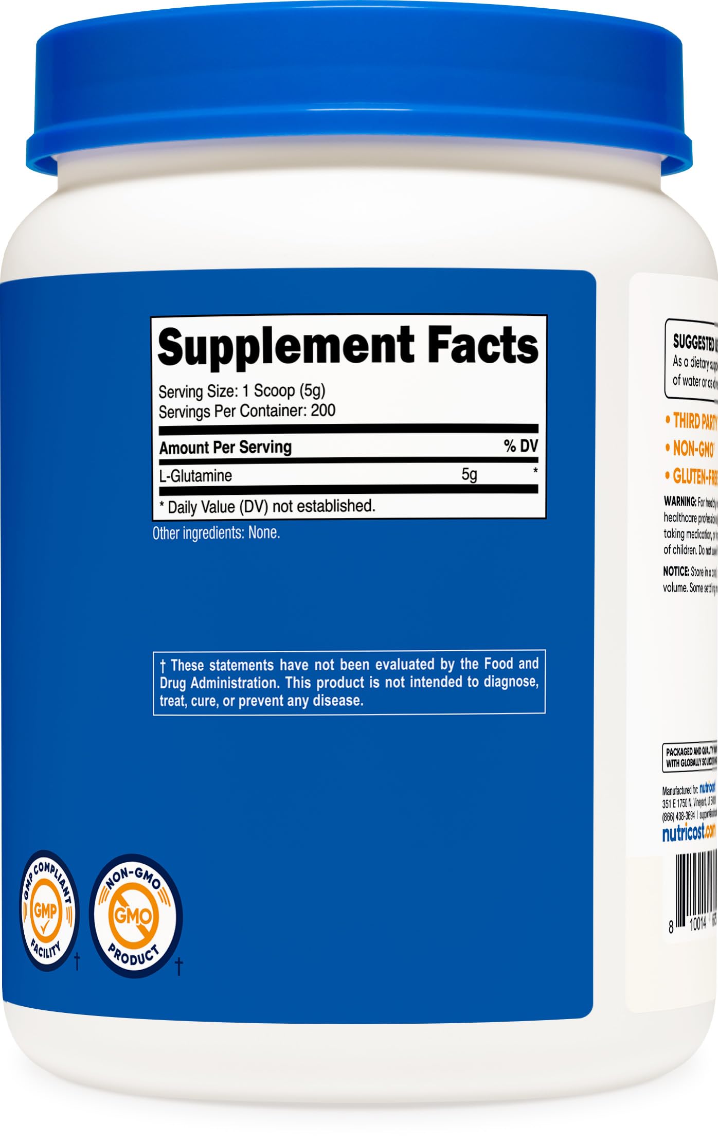 Nutricost L-Glutamine Powder 1000 g