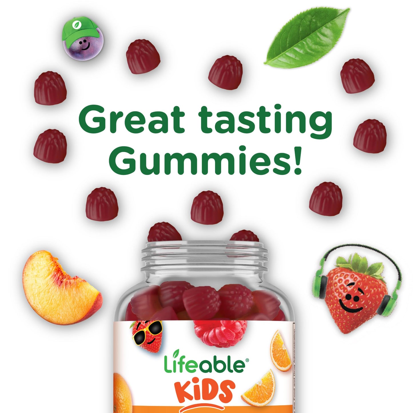 Lifeable Sugar Free Biotin Gummies for Kids, 90 Gummies
