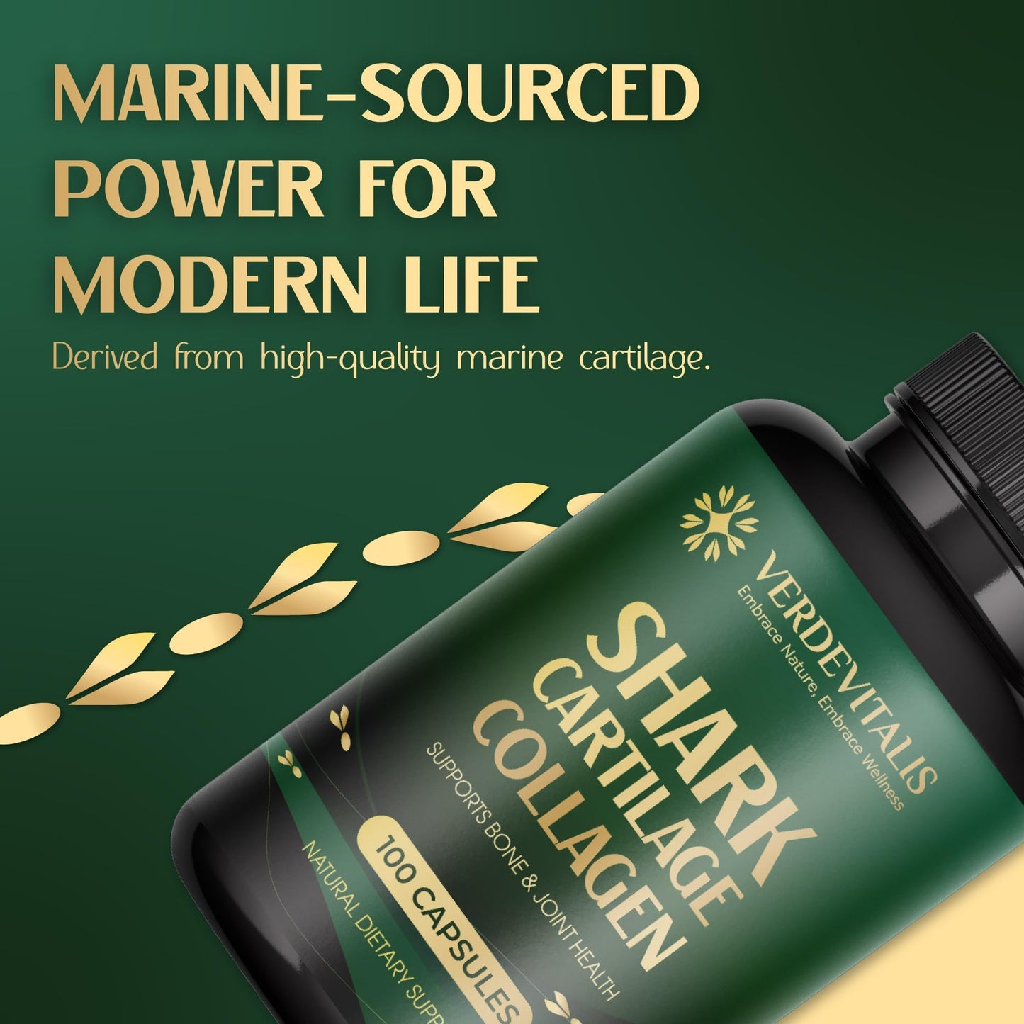 VERDEVITALIS Fish Collagen Peptides Capsules, 100 Capsules