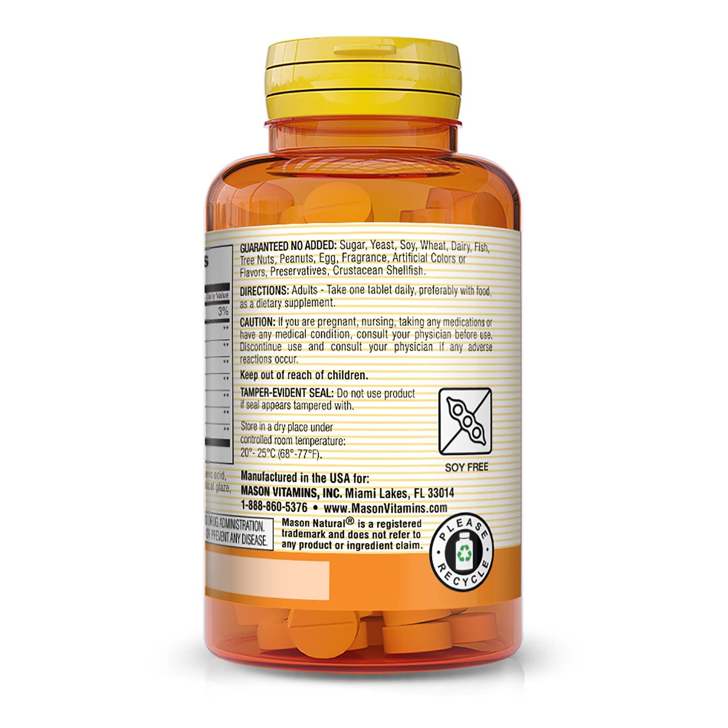 Mason Natural Plant Based Ultra Digestive Enzymes with Bromelain, Lactase, Papain & Protease - Supports Healthy Digestion & May Reduce Bloating, Tablet, 60
