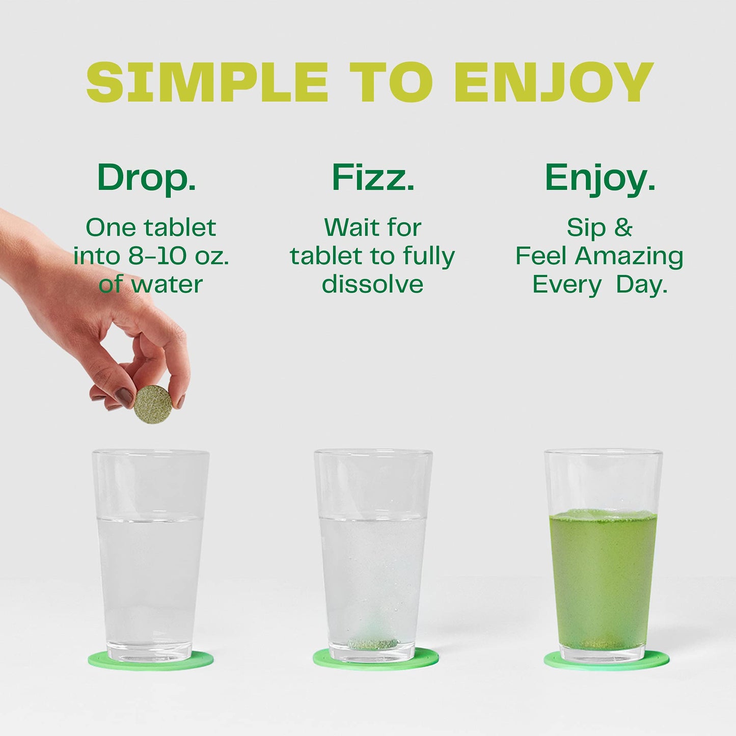 Amazing Grass Fizzy Green Tablets Superfood: Green Superfood Water Flavoring Tablet with Antioxidants & Alkalizing Greens, Lemon Lime, 30 Tablets