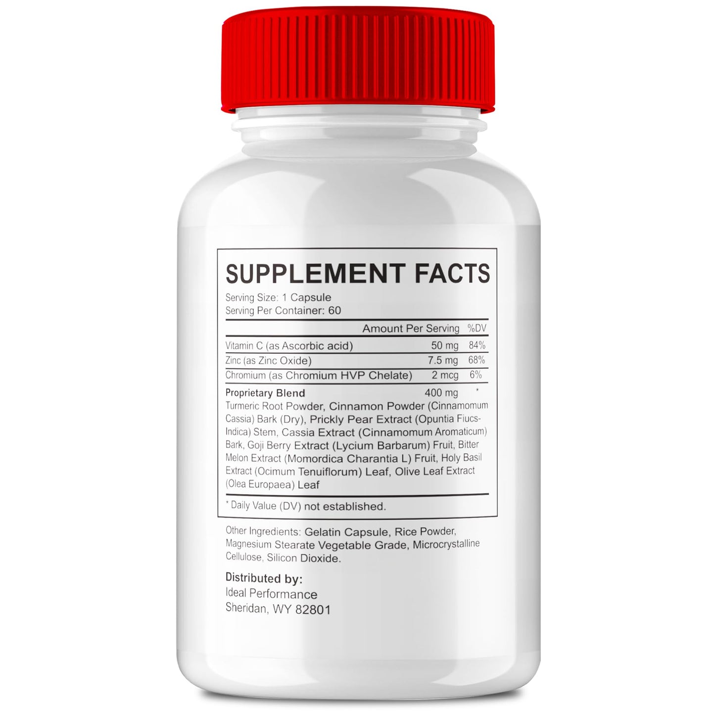 IDEAL PERFORMANCE Gluco Plus Max Advanced Blood Optimizer Formula Capsules, 120 Count