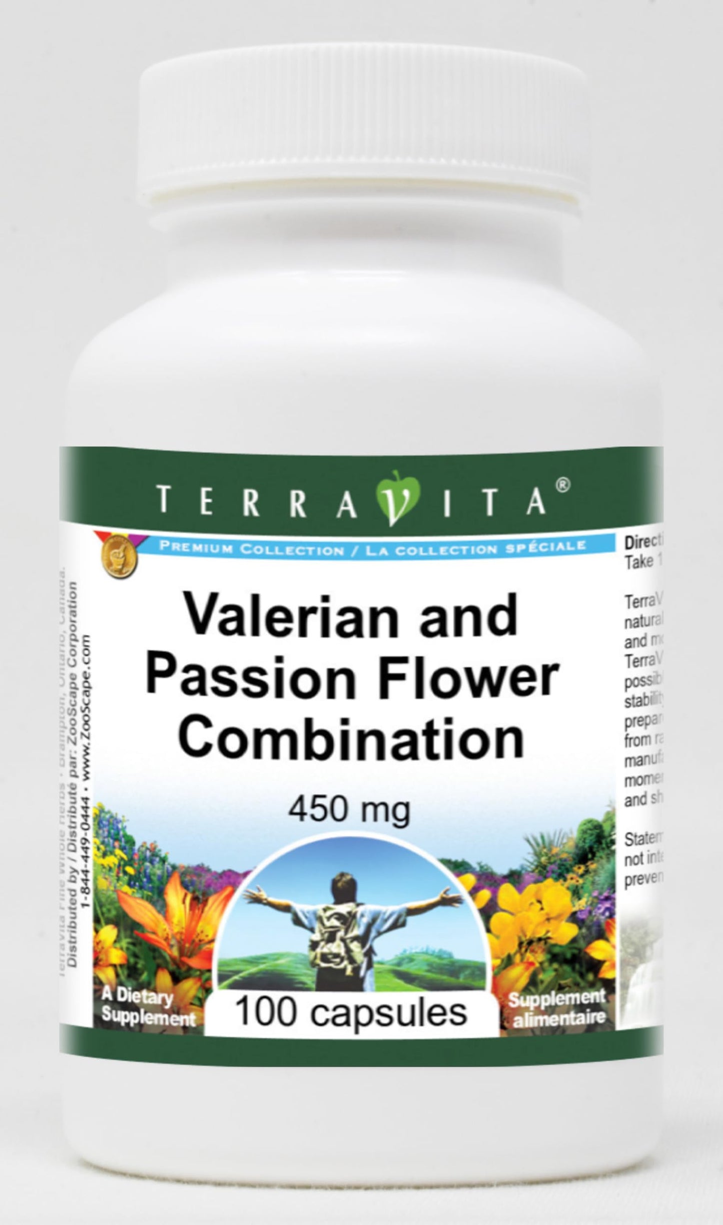 Terravita Valerian and Passion Flower Combination 450 mg Capsules 300