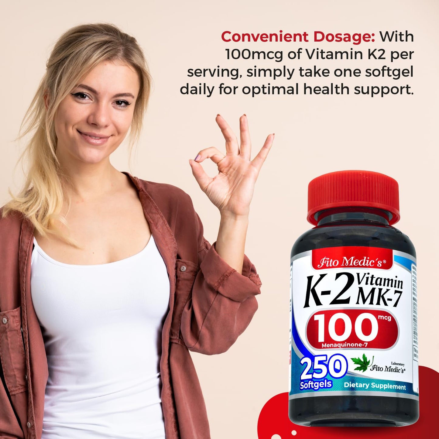 FITO MEDIC'S Vitamin K2 Softgels 250 Count