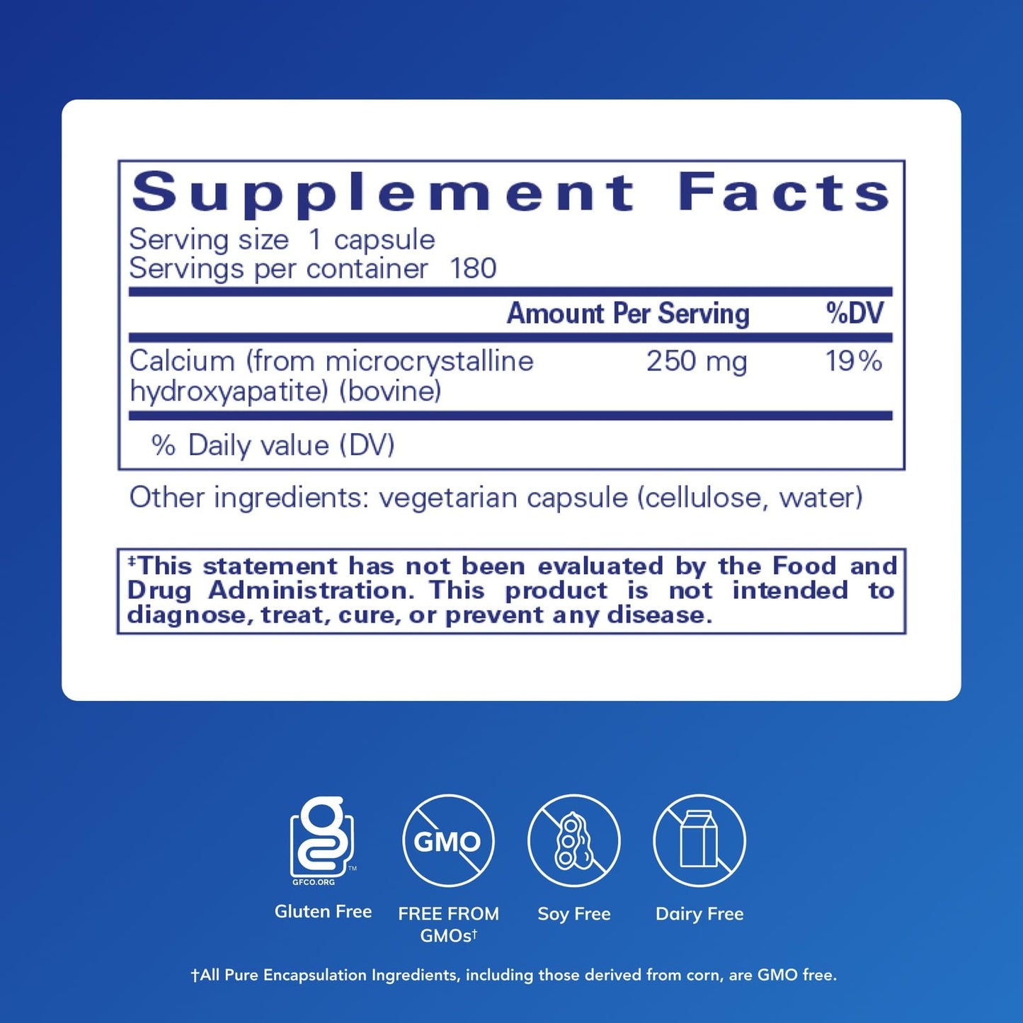 Pure Encapsulations Calcium MCHA Capsules 180