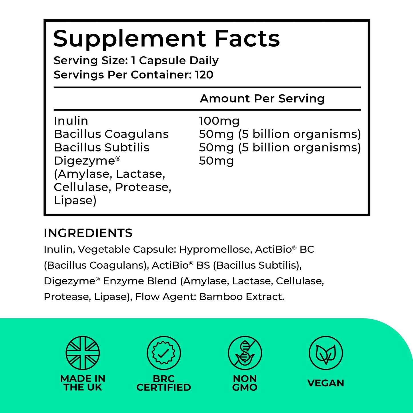 Love Life Supplements MultiSpore Plus Probiotics Capsules 120 Count