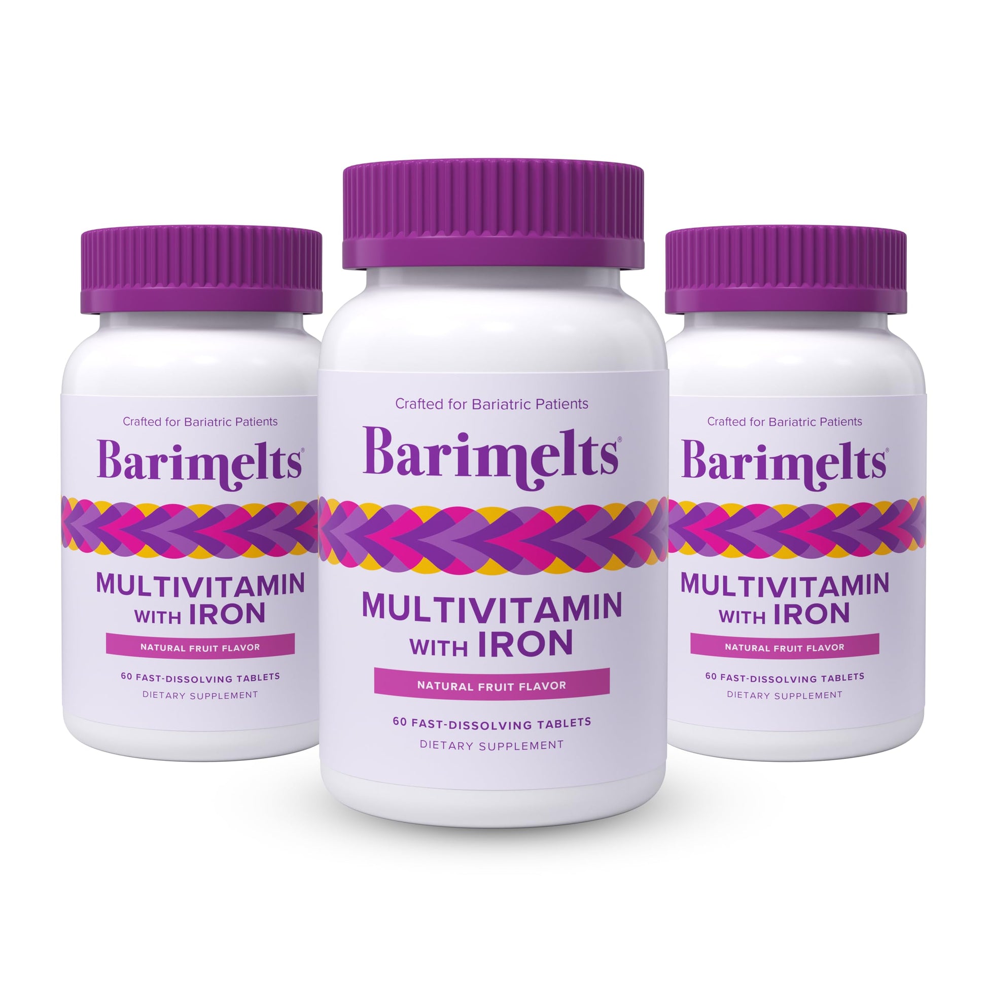 BariMelts Bariatric Multivitamin with Iron Tablets, 180 Tablets