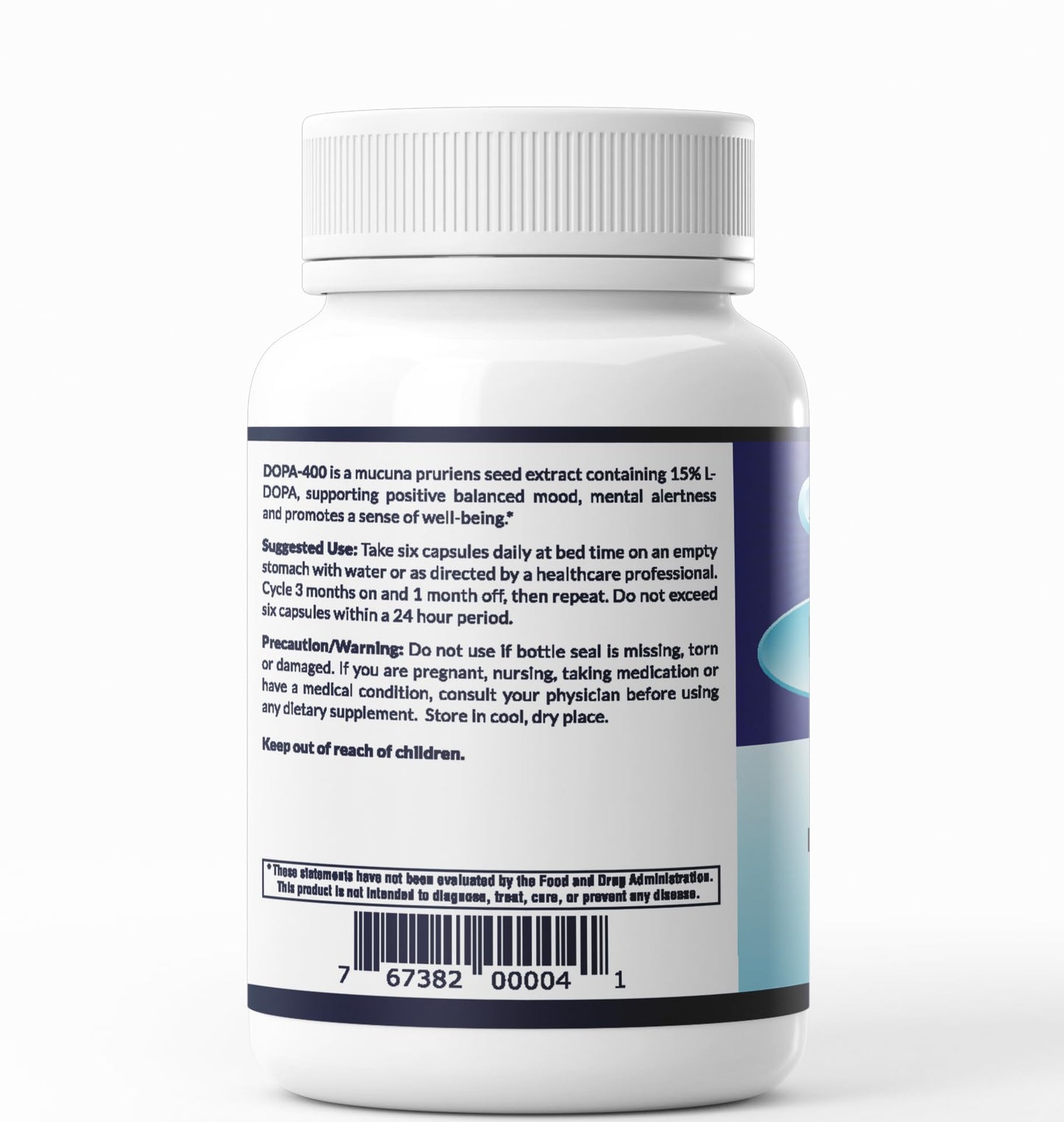 AFI AMERICA's FINEST INC Dopa 400 Mucuna Pruriens Extract 15% L-DOPA Dopamine Boosting Capsule 250