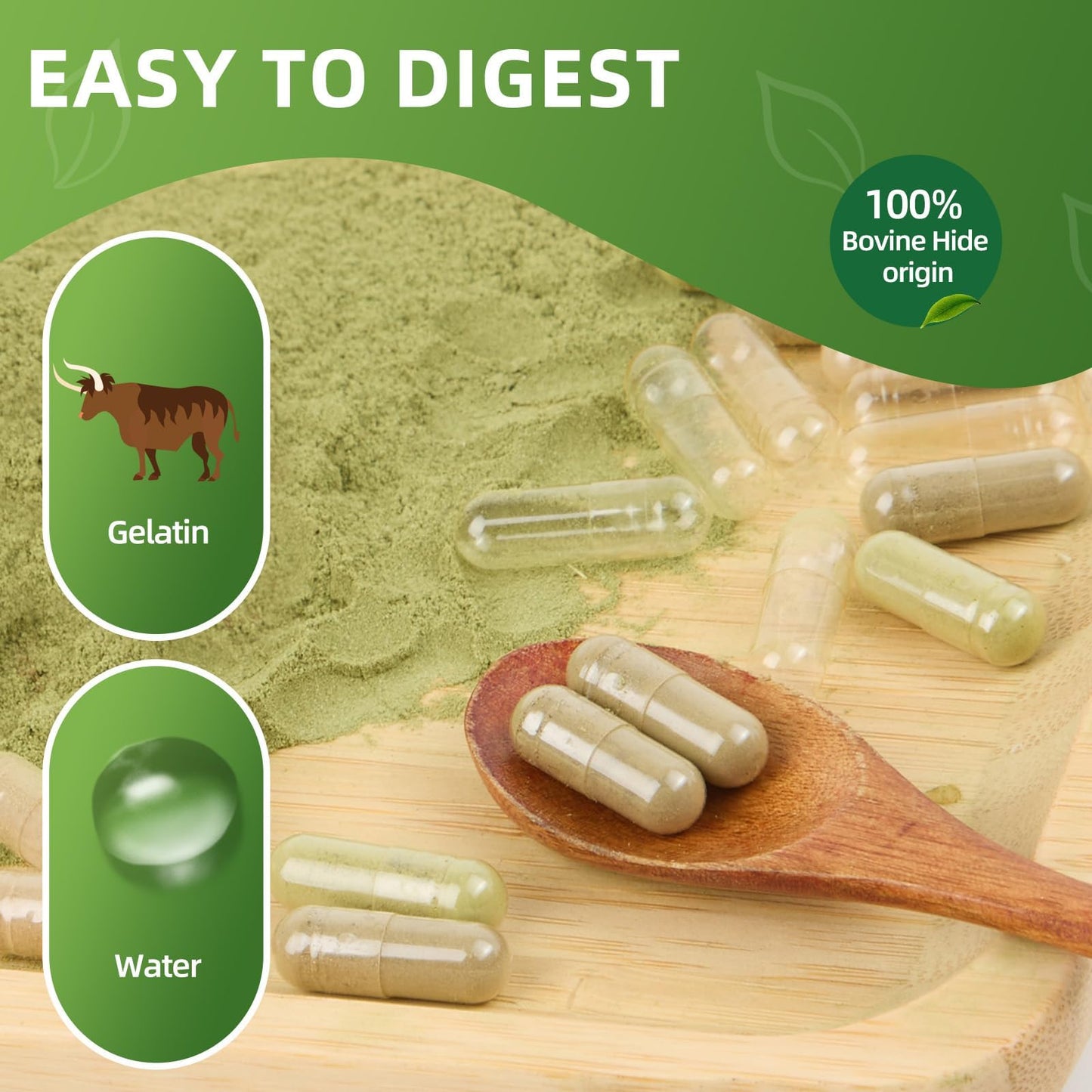 EaccoViigr Gelatin Empty Capsules Size 00, 100 Count