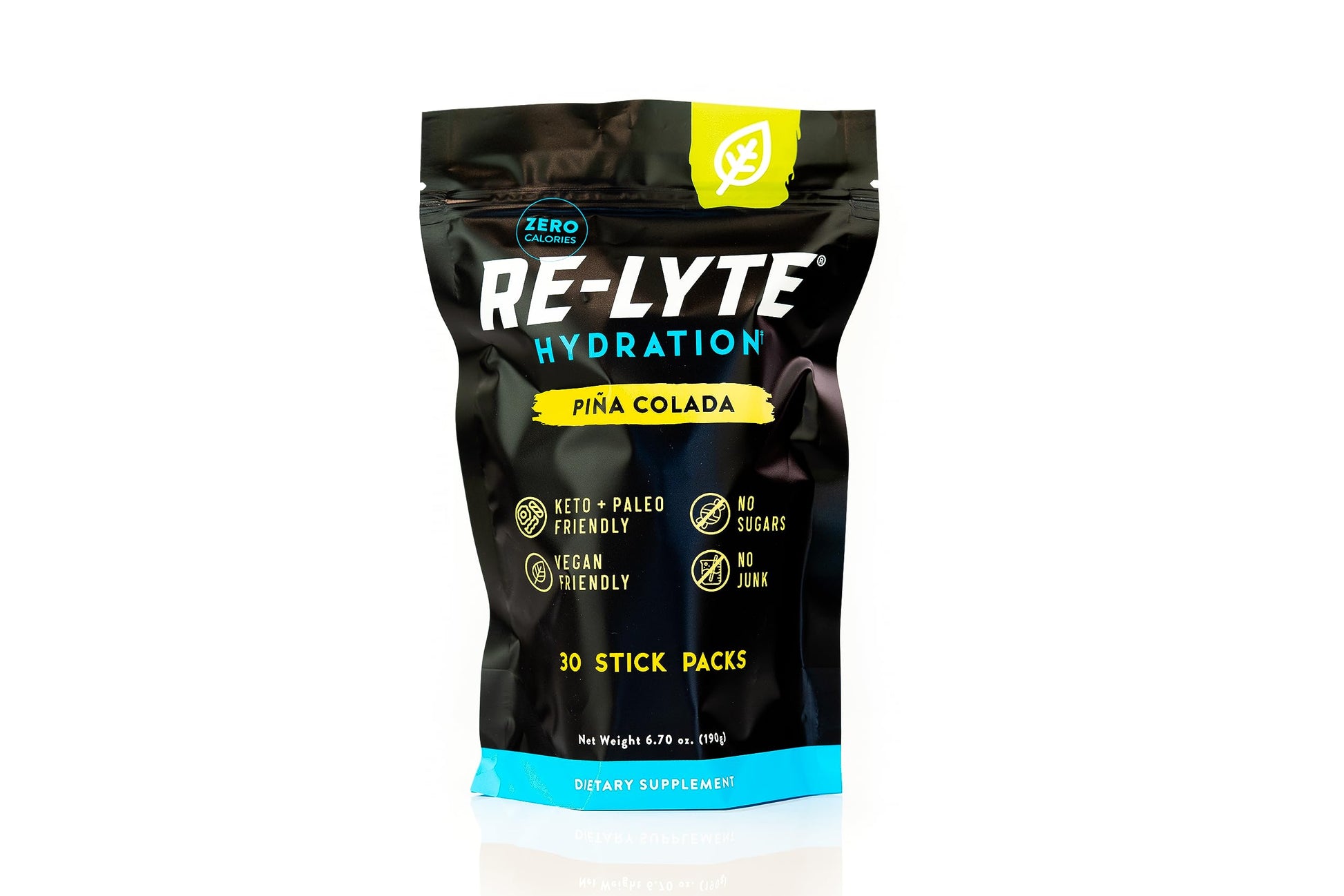 REDMOND Re-Lyte Sugar Free Electrolyte Powder Packets (Pina Colada) 30 Servings
