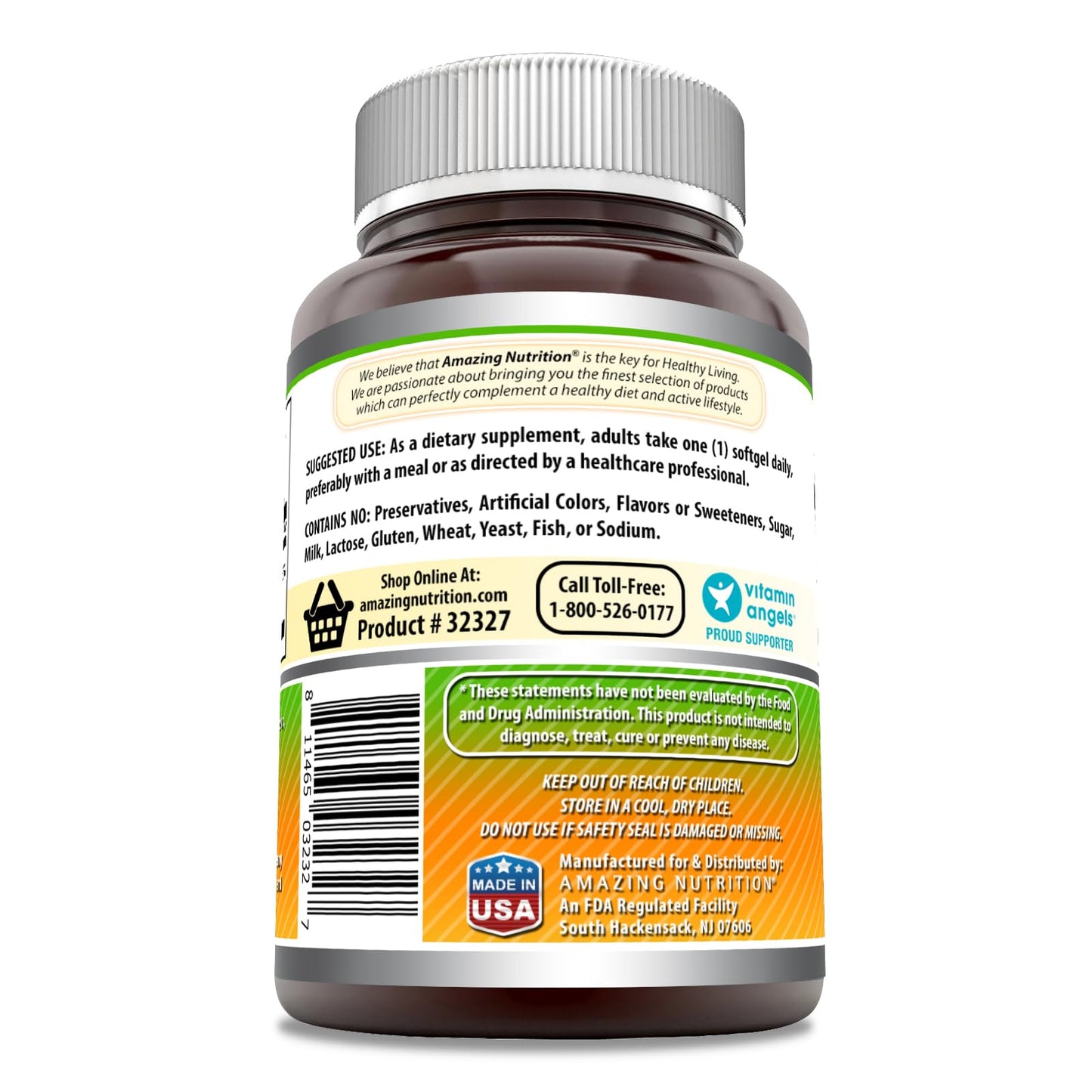 Amazing Nutrition Vitamin A 10000 IU Softgels 500 Count