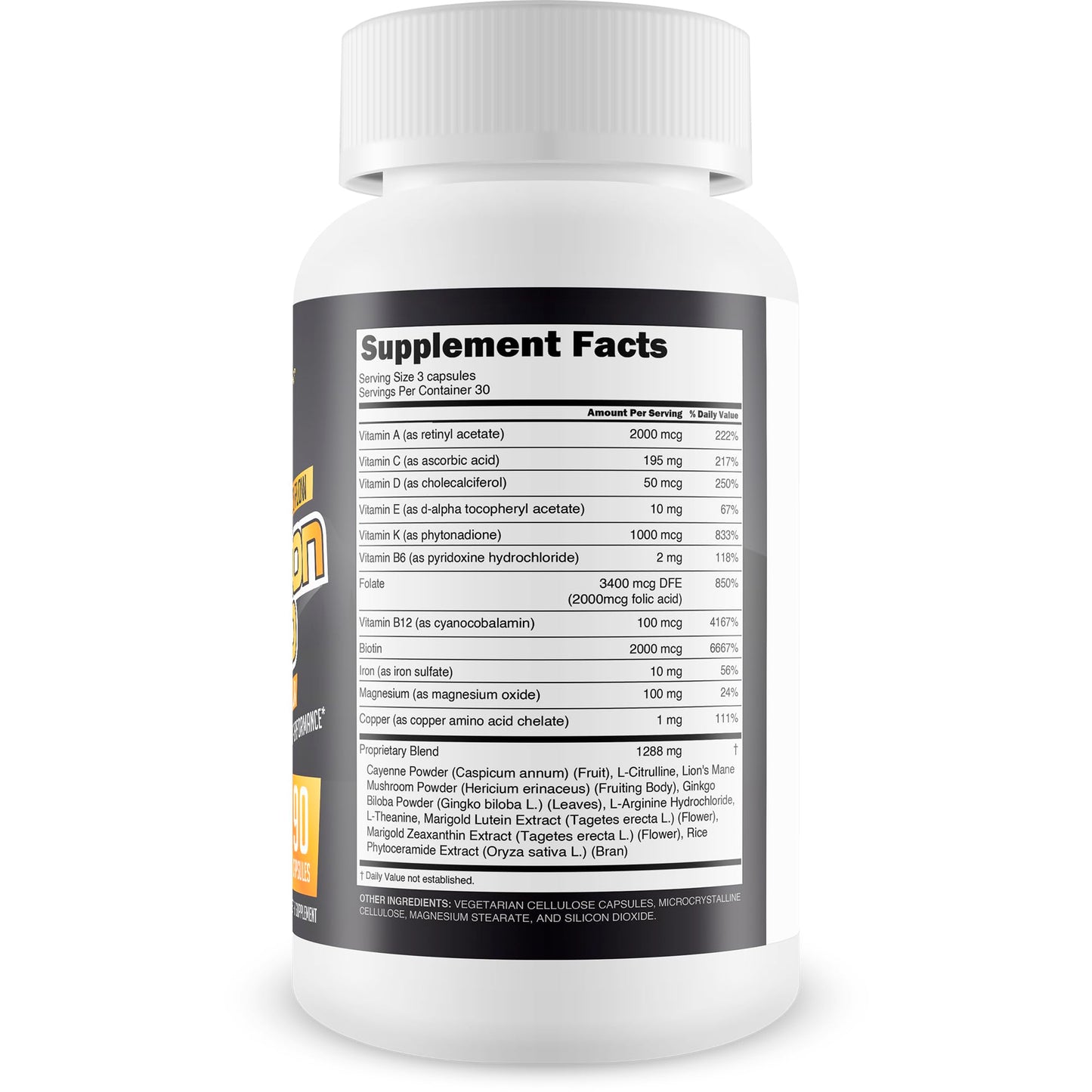 New Vibrations Nutrition Boostron Pro Nitric Oxide Blood Flow Capsule 90 Count