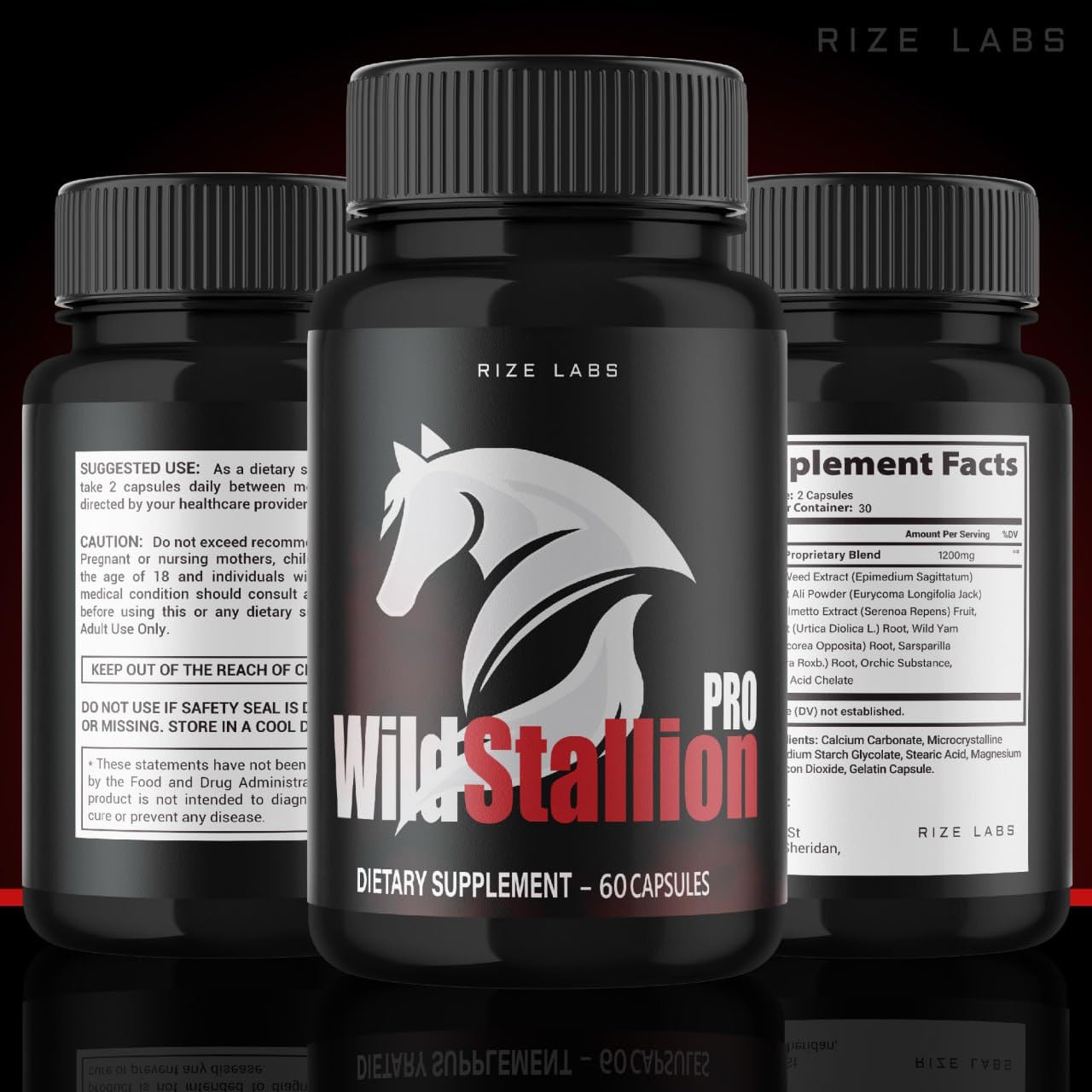 Rize Labs Wild Stallion Pro Capsules, 60 Count