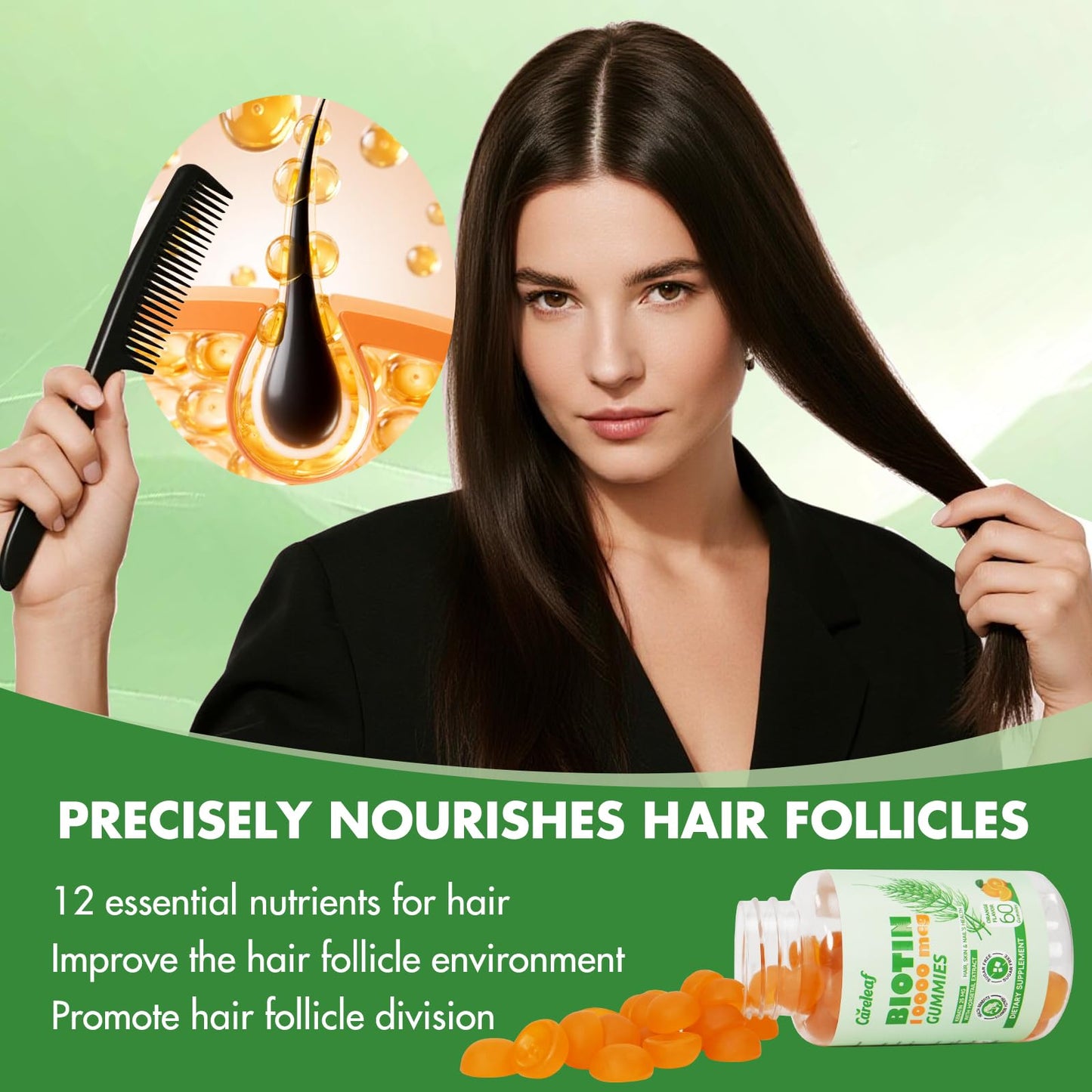 careleaf Biotin Gummies 60 Count