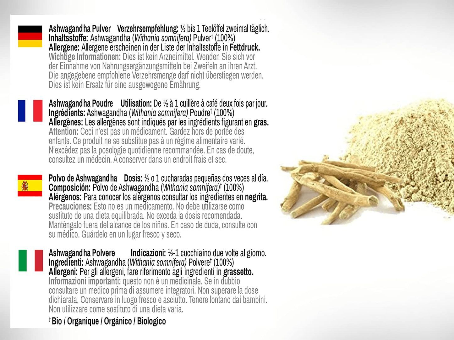 DR WAKDE's Organic Ashwagandha Powder 1600